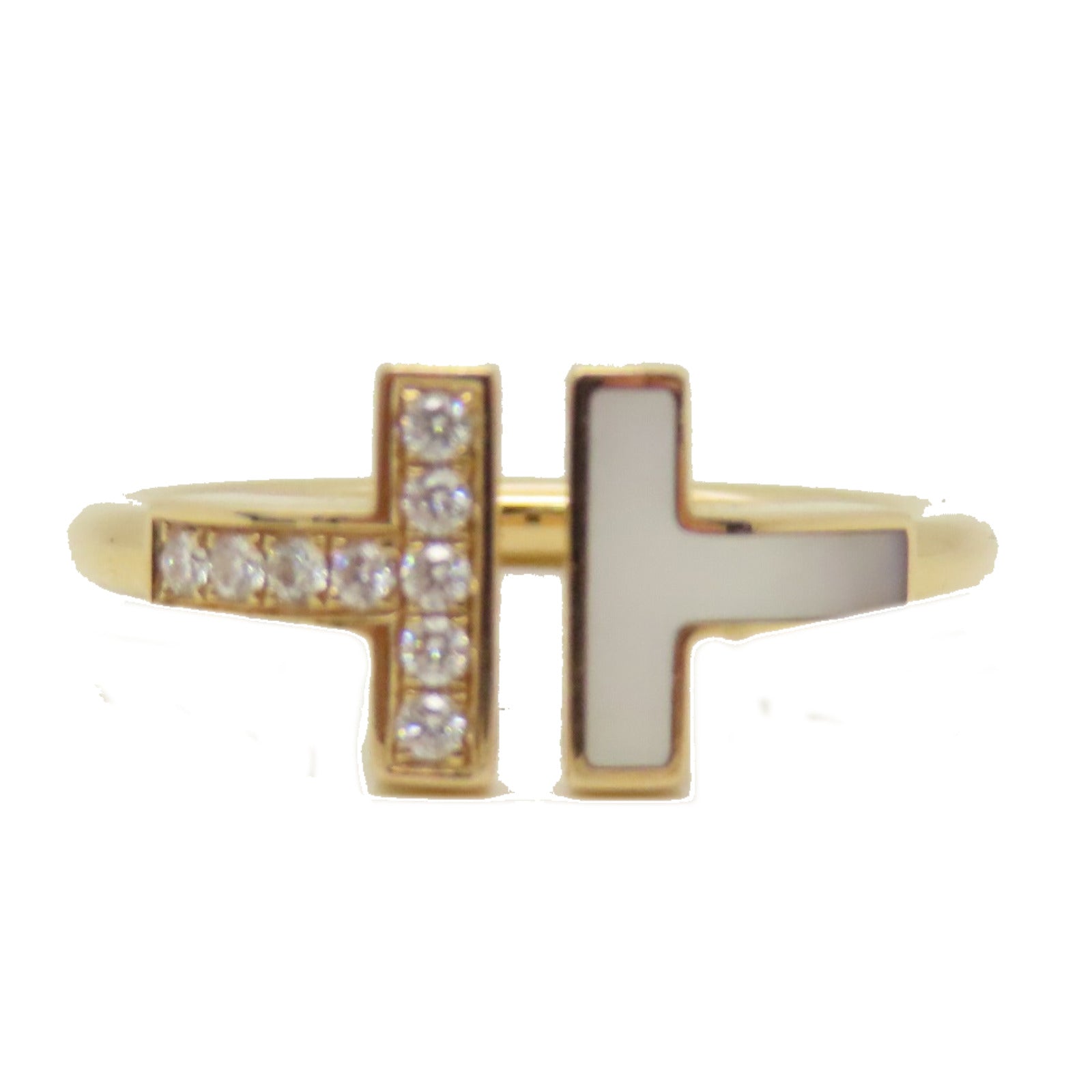 TIFFANY＆CO 18K玫瑰金T Wire Ring戒指US#5.25