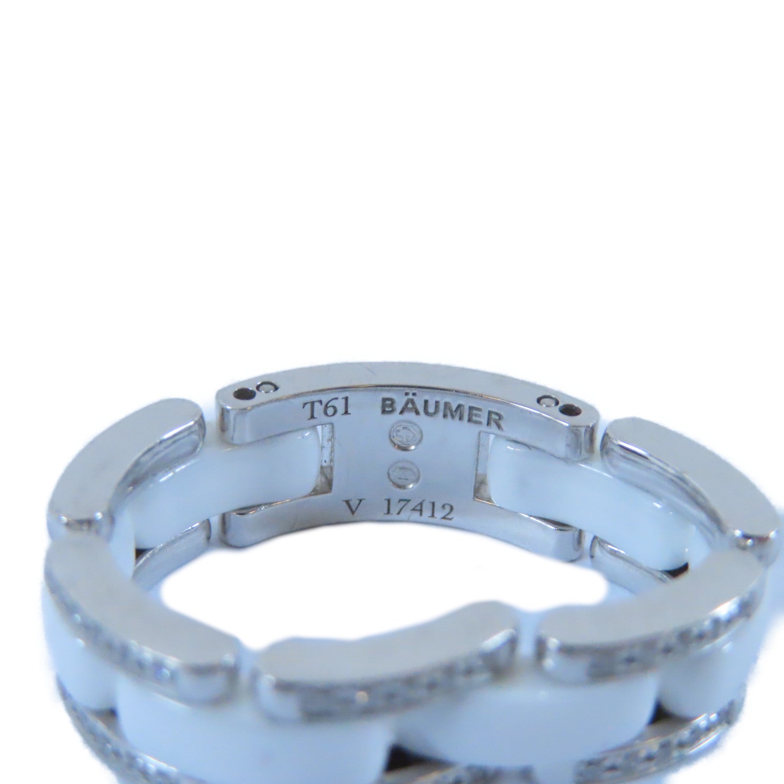 CHANEL 18K白金Ultra Diamond Ring戒指白色US#6.25