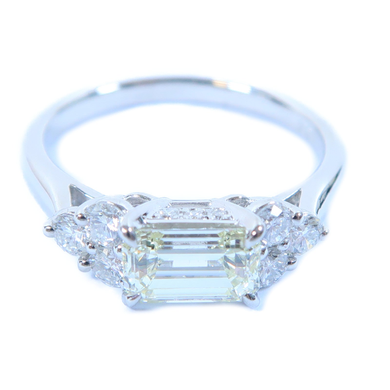 JEWELRY PT900鉑金Diamond Ring 1.164ct/0.50ct鑽石戒指US#8.5
