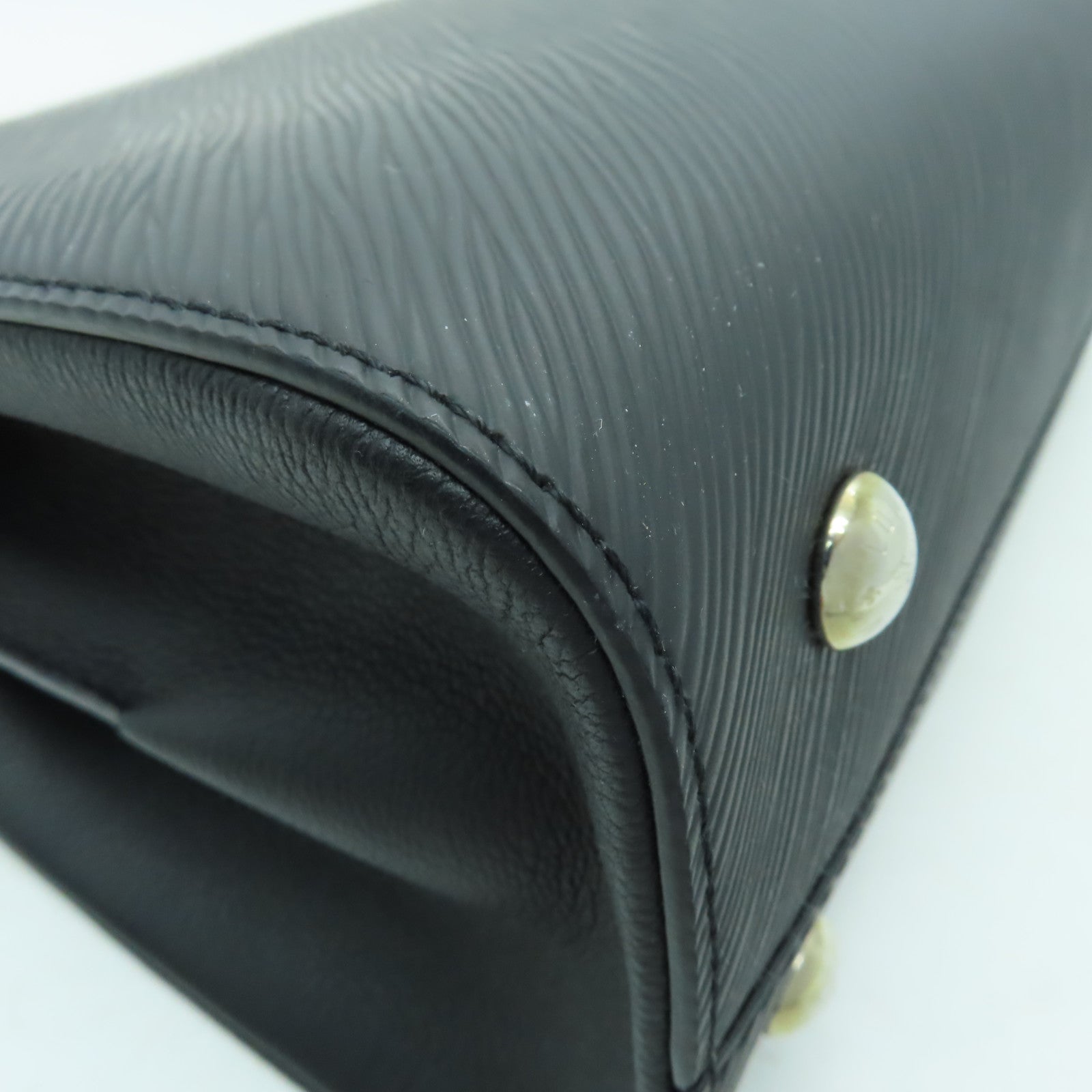 LOUIS VUITTON Epi Twist Tote銀扣手挽肩背兩用袋黑色