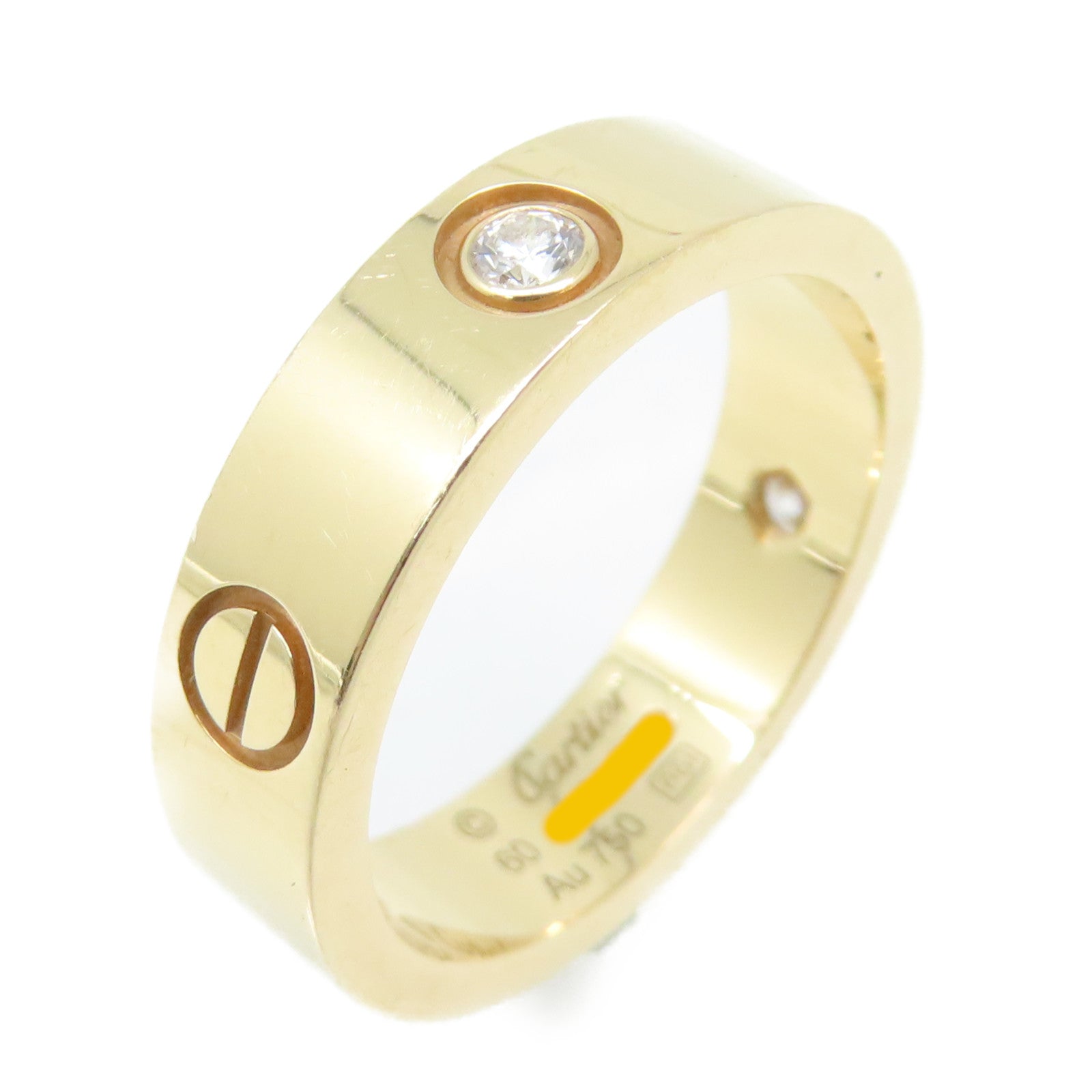 CARTIER 18K玫瑰金3 Diamond Love Ring鑽石戒指#60