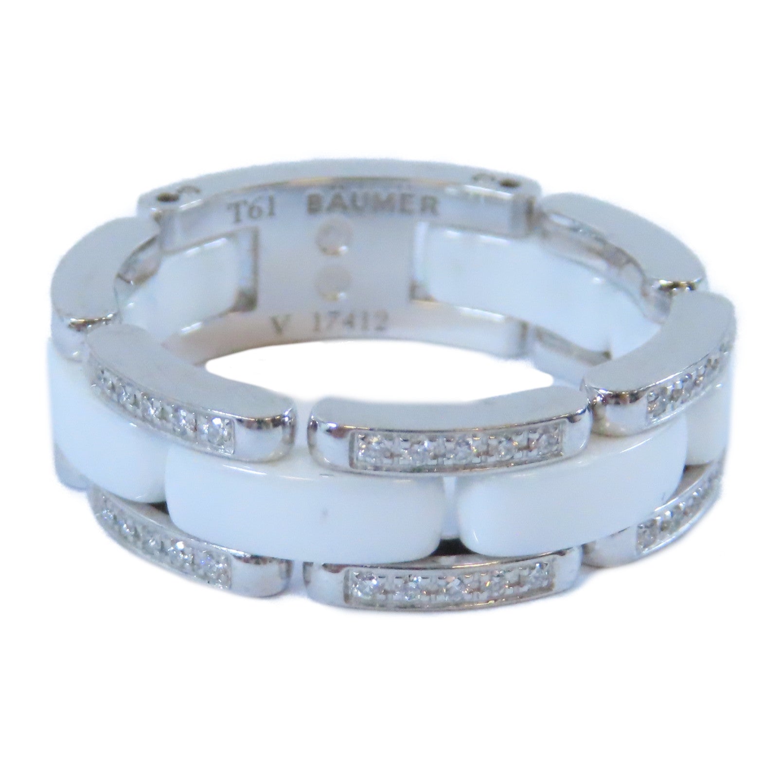 CHANEL 18K白金Ultra Diamond Ring戒指白色US#6.25