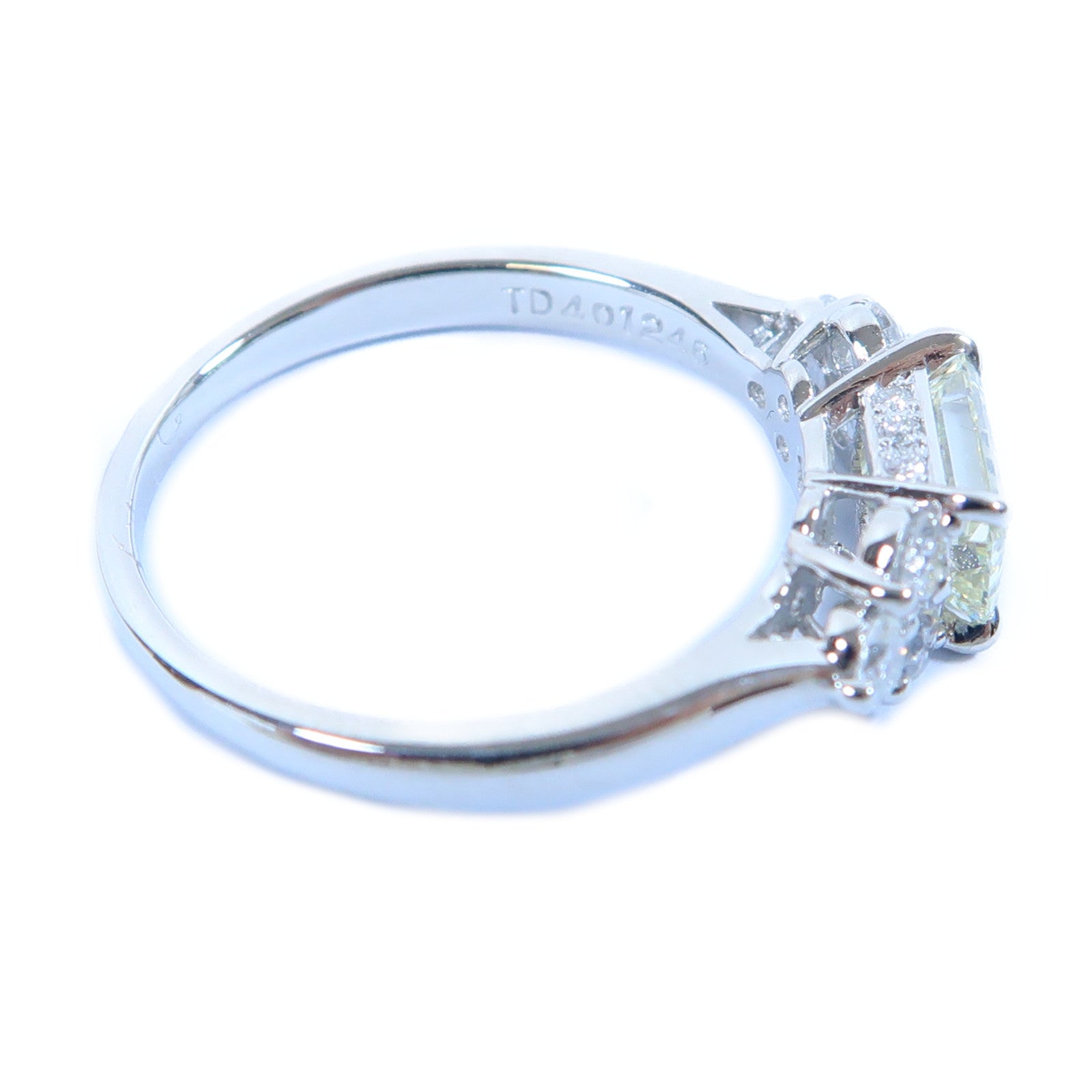 JEWELRY PT900鉑金Diamond Ring 1.164ct/0.50ct鑽石戒指US#8.5