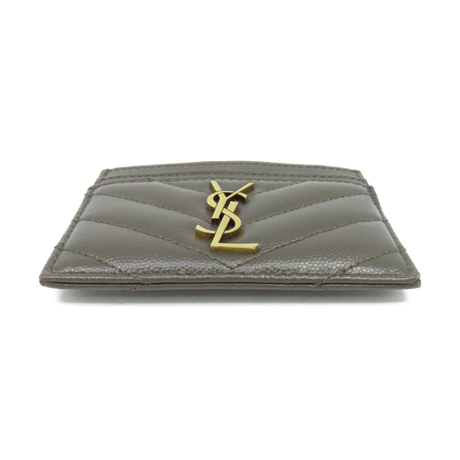 SAINT LAURENT 牛皮皮革Card Case卡片套碳灰色