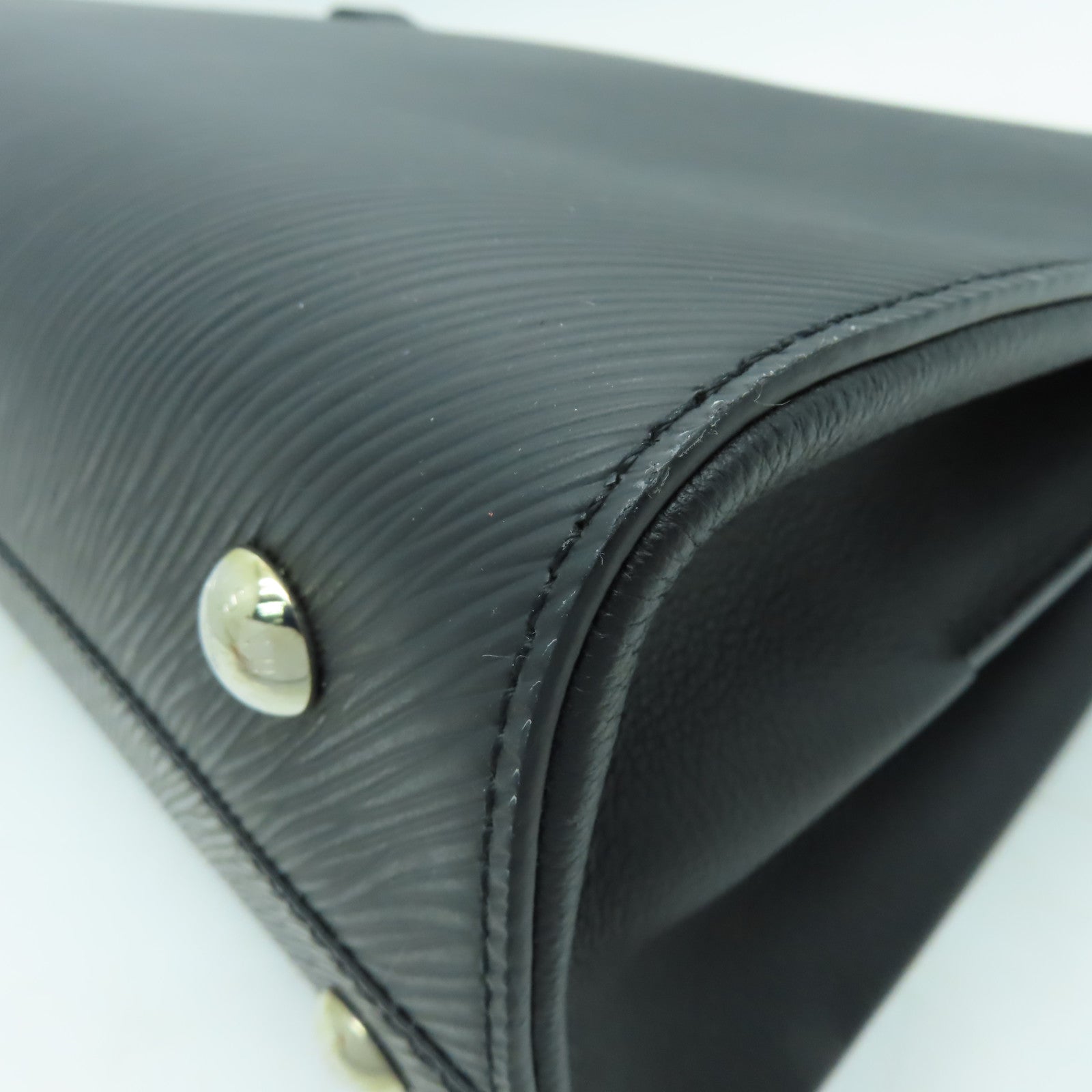 LOUIS VUITTON Epi Twist Tote銀扣手挽肩背兩用袋黑色