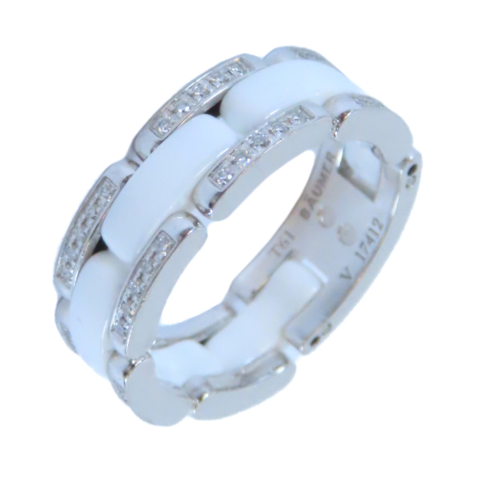 CHANEL 18K白金Ultra Diamond Ring戒指白色US#6.25