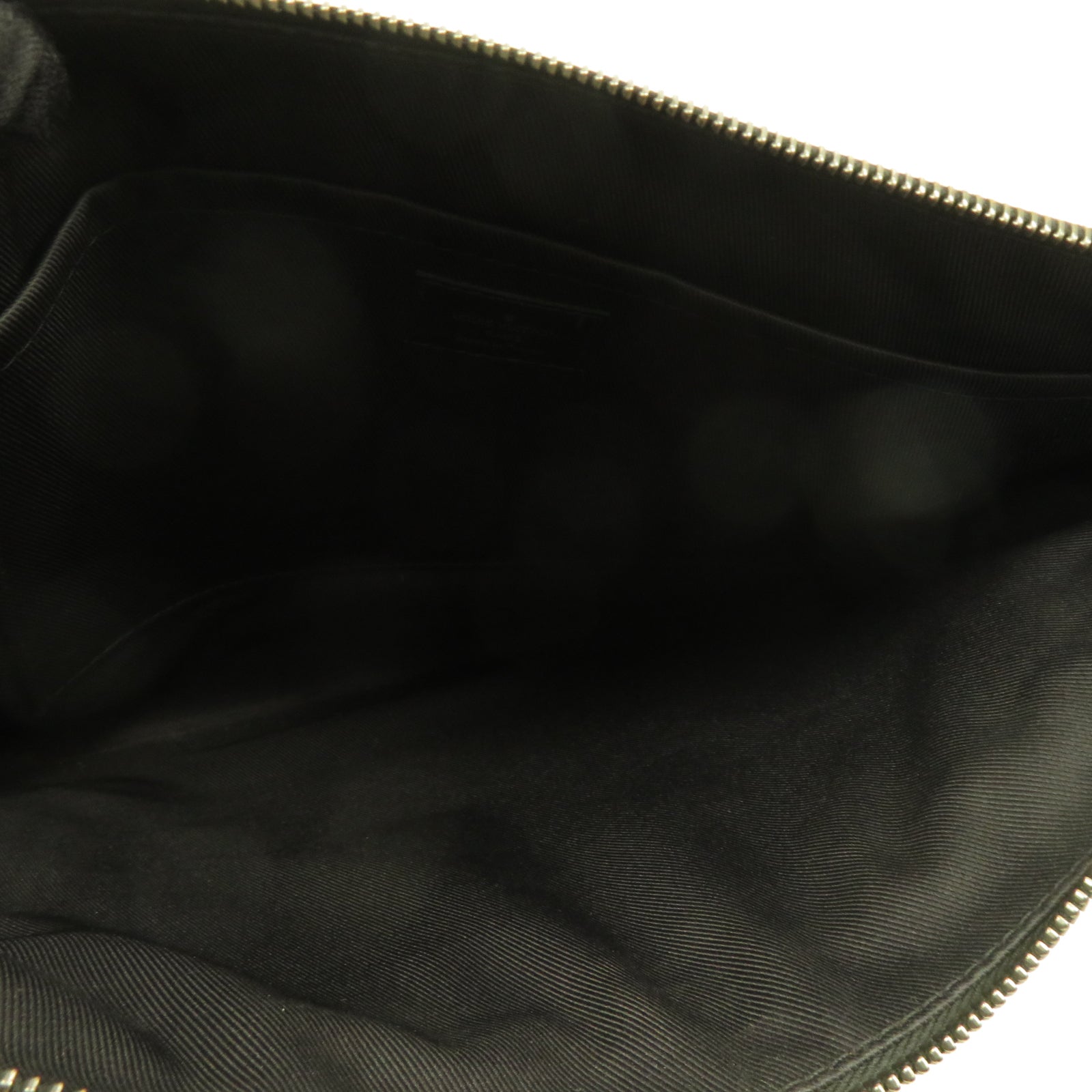 LOUIS VUITTON Monogram Eclipse Discovery Pochette銀扣手拿包黑色