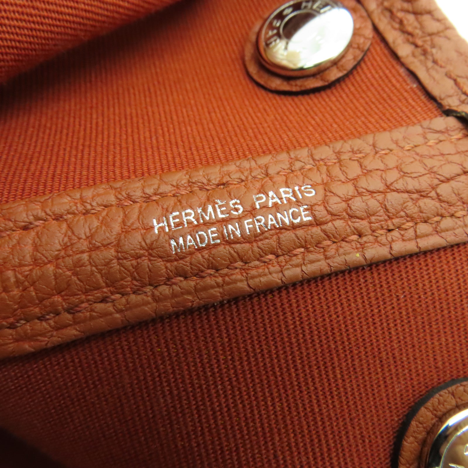 HERMES 帆布Garden Party TPM銀扣手挽袋Jaune Citron黃色