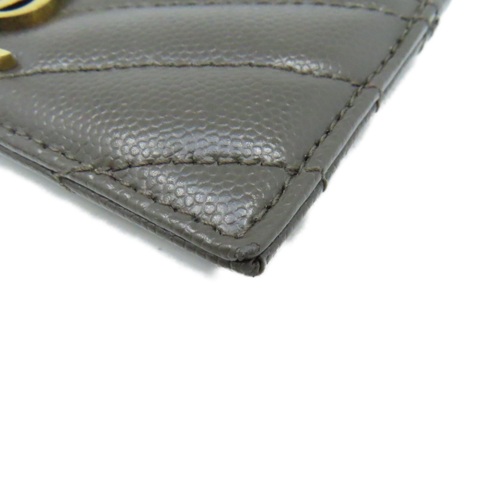 SAINT LAURENT 牛皮皮革Card Case卡片套碳灰色
