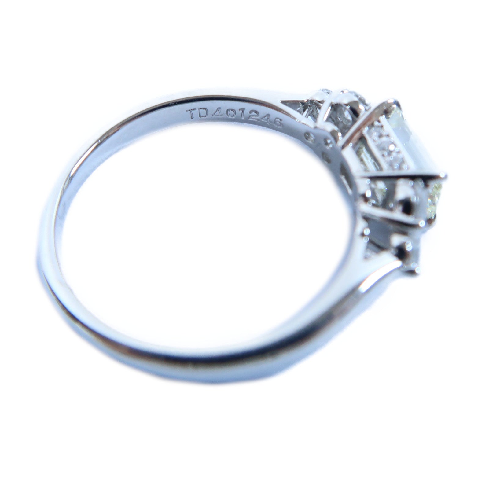 JEWELRY PT900鉑金Diamond Ring 1.164ct/0.50ct鑽石戒指US#8.5