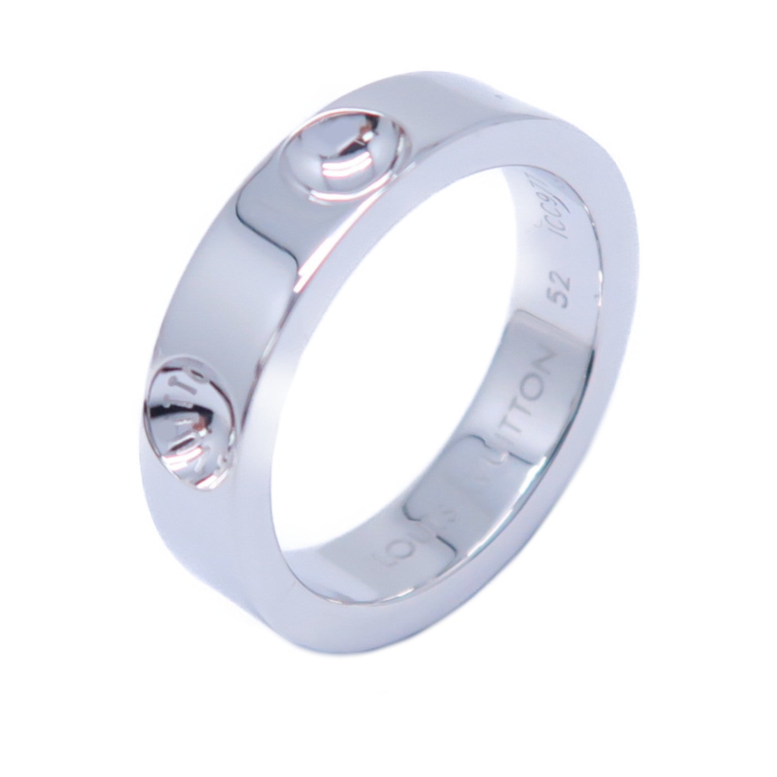 LOUIS VUITTON 18K白金Empreinte Ring戒指LV#52 US#6