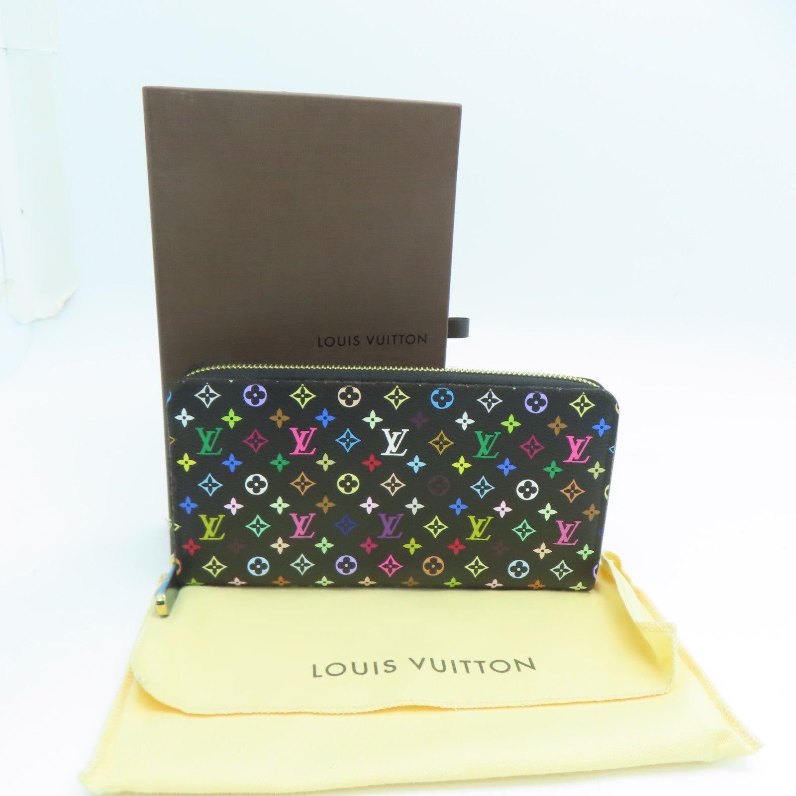 LOUIS VUITTON Monogram Multicolore Long Wallet金扣长钱包黑色/彩色