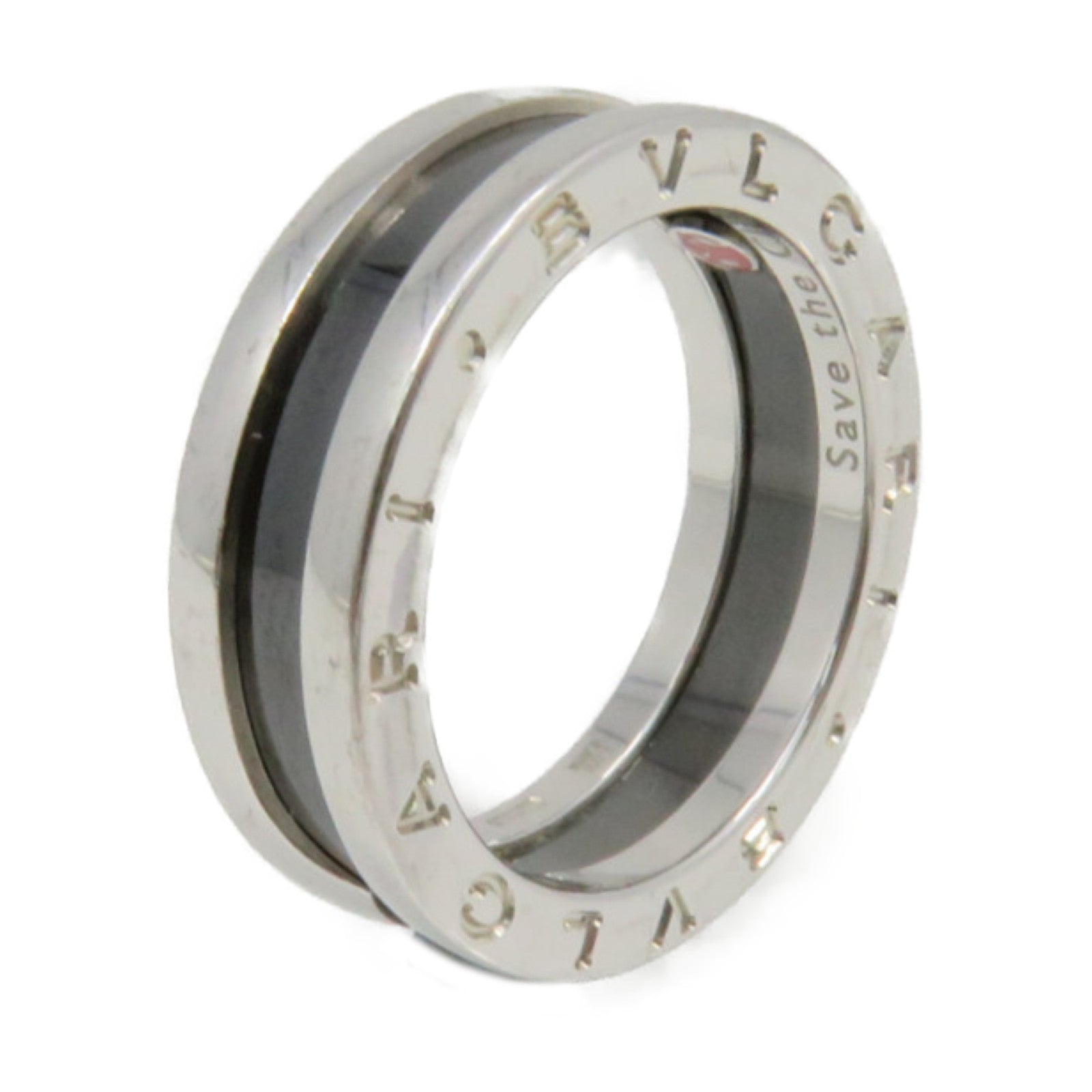 BVLGARI 925純銀/陶瓷Save The Children Ring戒指#56