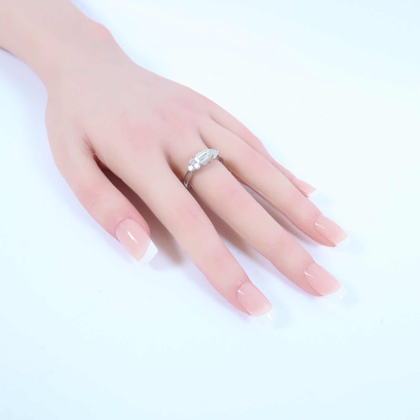 JEWELRY PT900鉑金Diamond Ring 1.164ct/0.50ct鑽石戒指US#8.5
