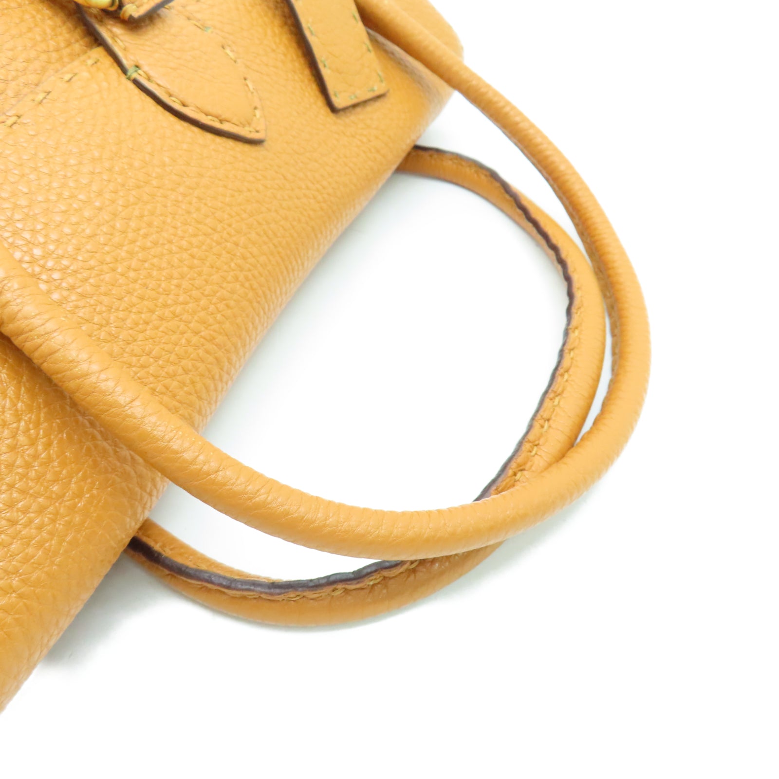 FENDI 【激減優惠】牛皮皮革Selleria Linda金扣肩背袋橙色