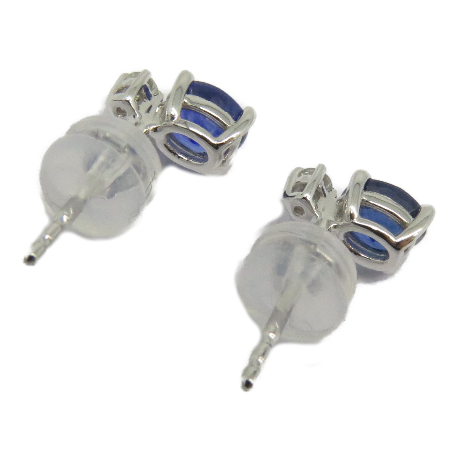 JEWELRY 18K白金Sapphire Earrings 0.760ct藍寶石/0.770ct鑽石耳環