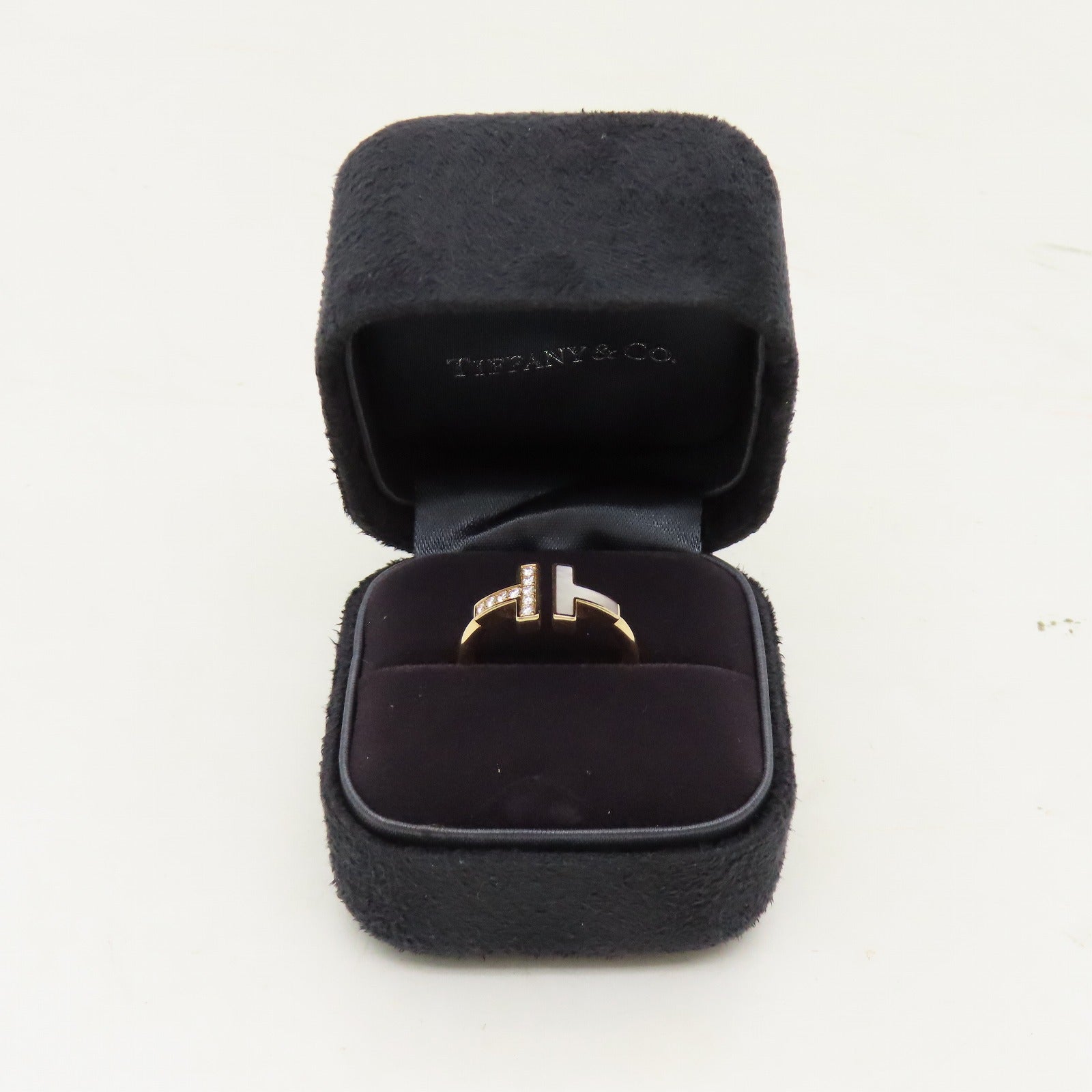 TIFFANY＆CO 18K玫瑰金T Wire Ring戒指US#5.25