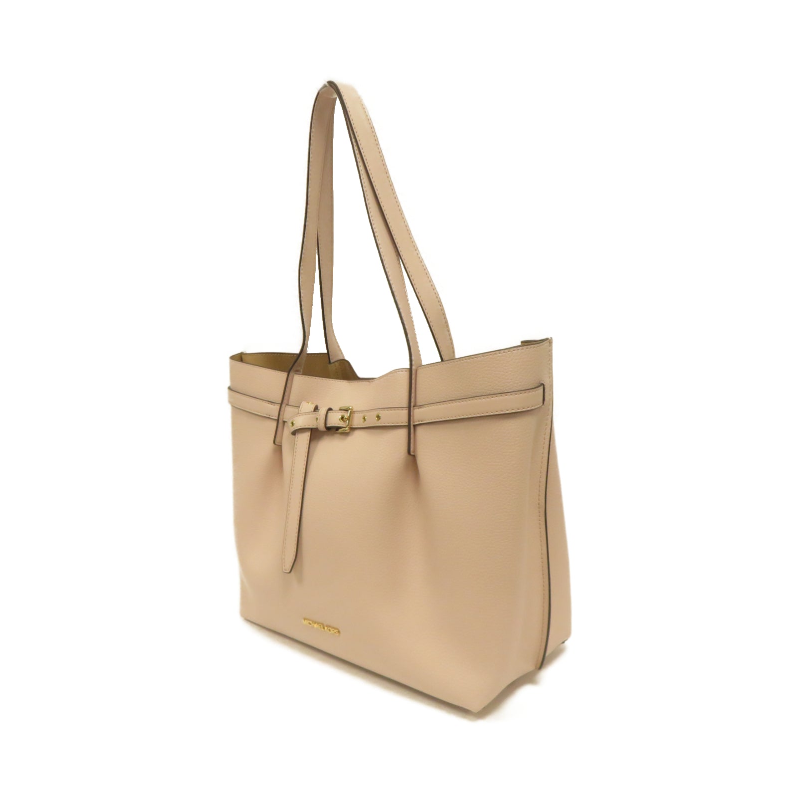 Michael Kors 牛皮皮革Tote Bag金扣肩背袋粉紅色