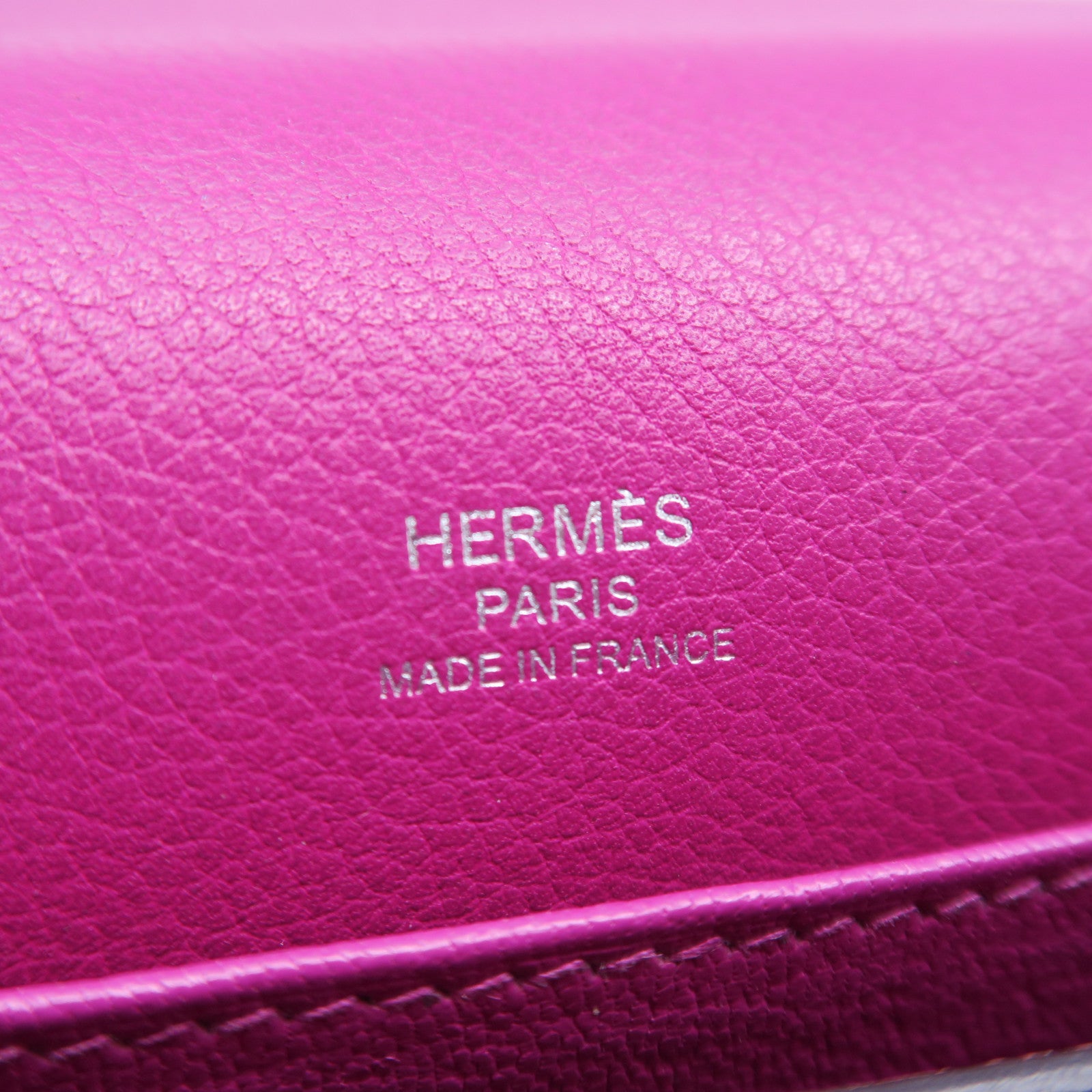 HERMES Evercolor皮革Mini Roulis銀扣肩背袋紫色