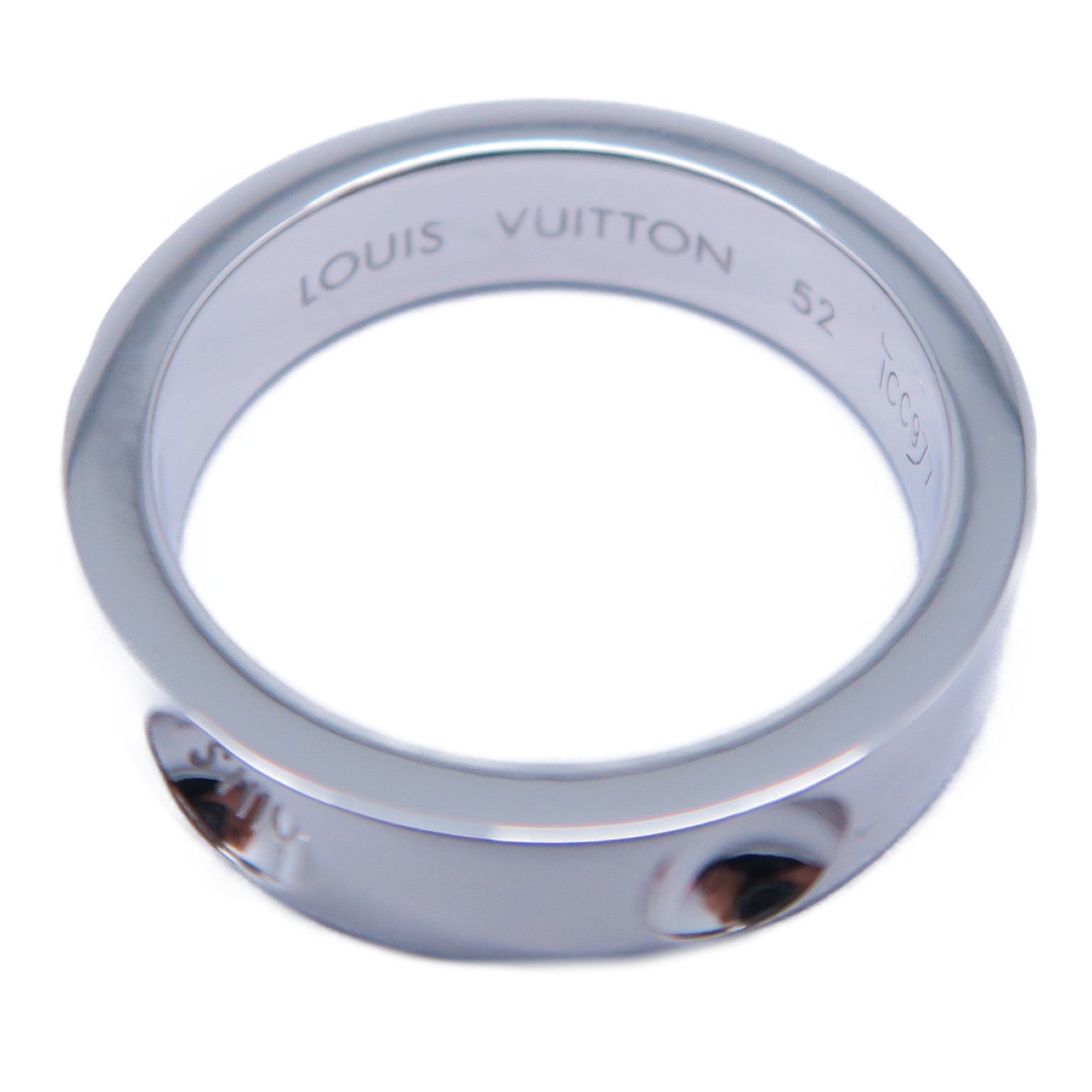 LOUIS VUITTON 18K白金Empreinte Ring戒指LV#52 US#6