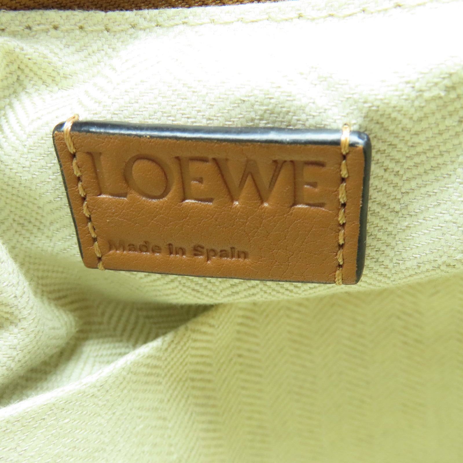 LOEWE 牛皮皮革Puzzle Small金扣手挽肩背兩用袋啡色粉紅色