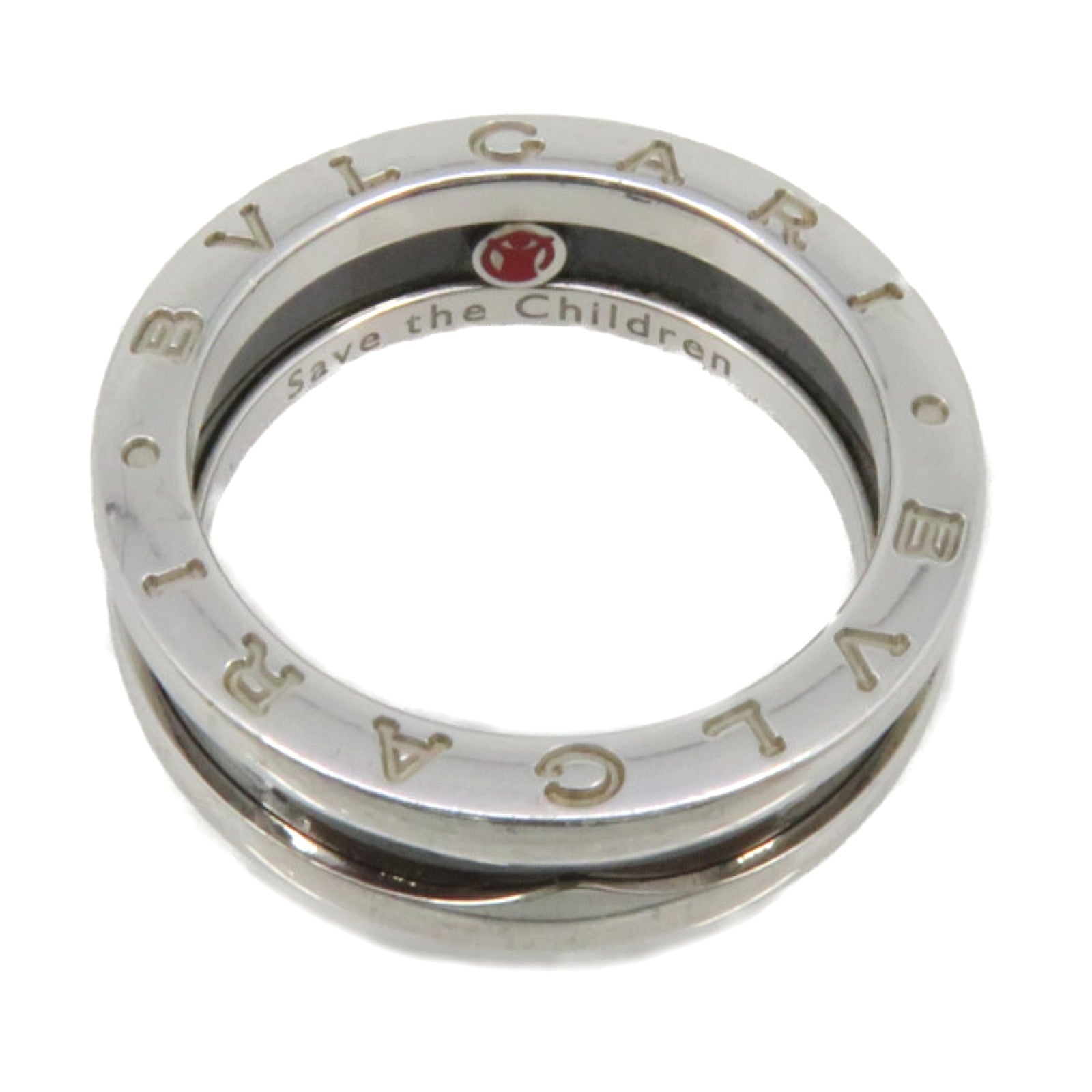 BVLGARI 925純銀/陶瓷Save The Children Ring戒指#56
