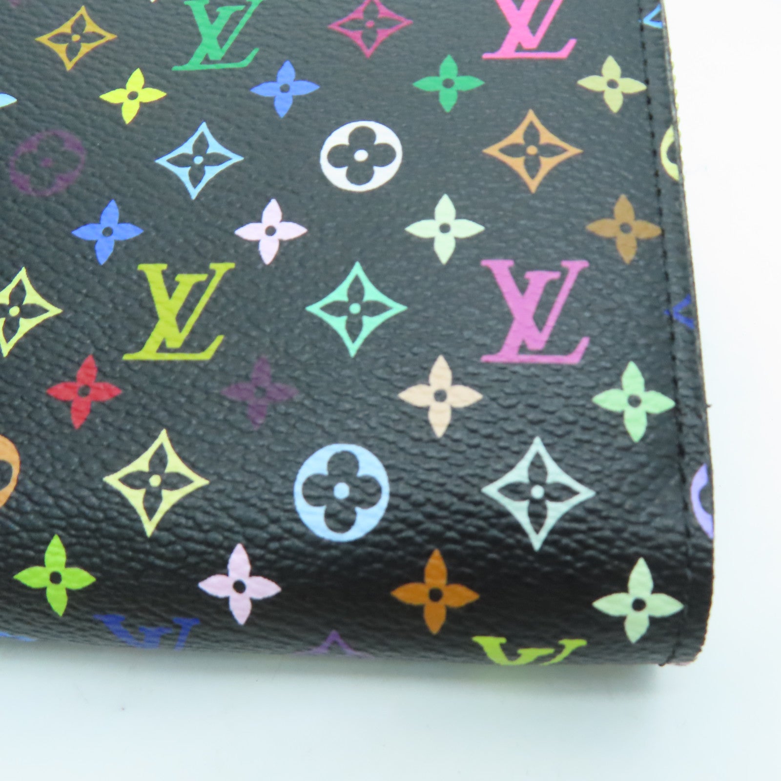 LOUIS VUITTON Monogram Multicolore Long Wallet金扣长钱包黑色/彩色