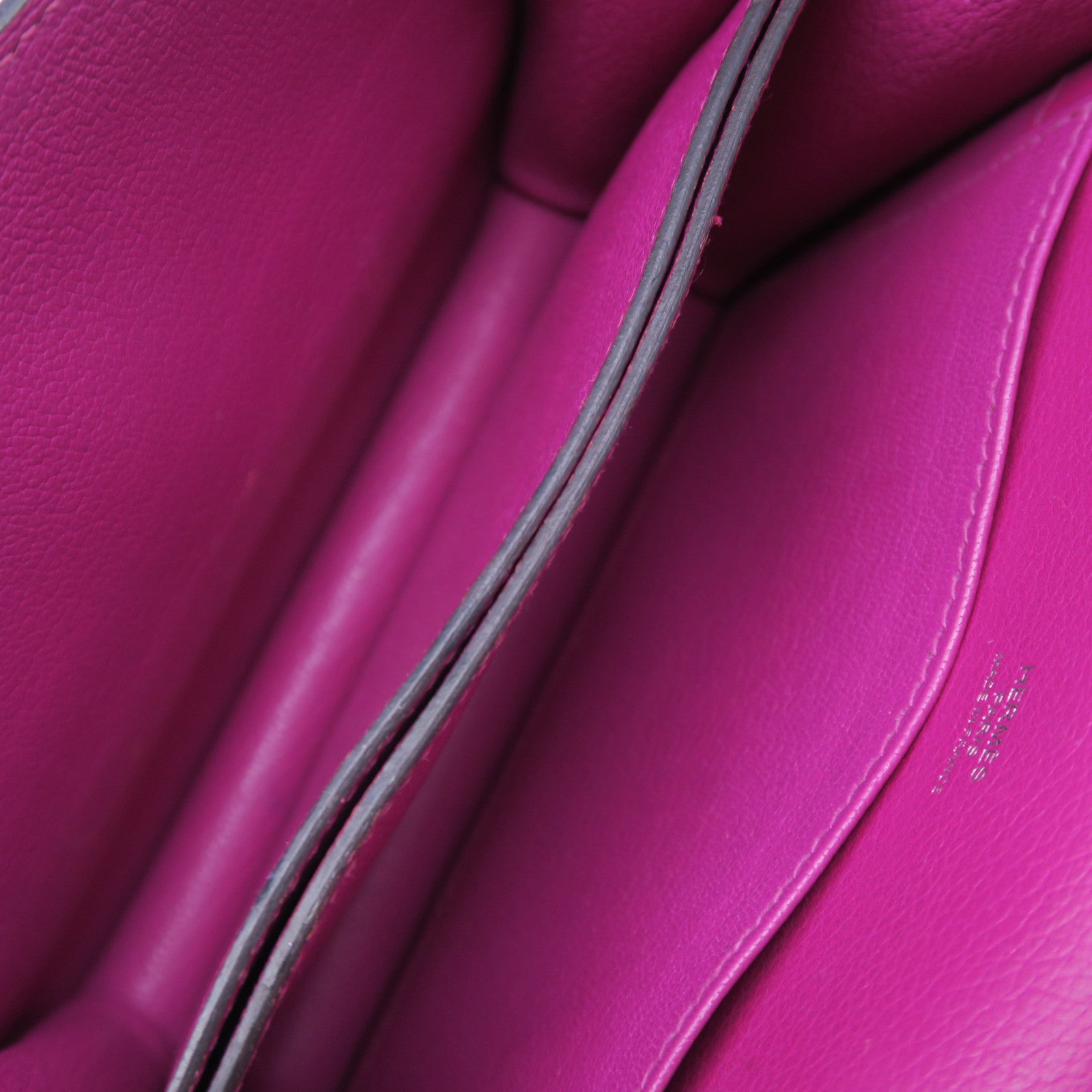 HERMES Evercolor皮革Mini Roulis銀扣肩背袋紫色