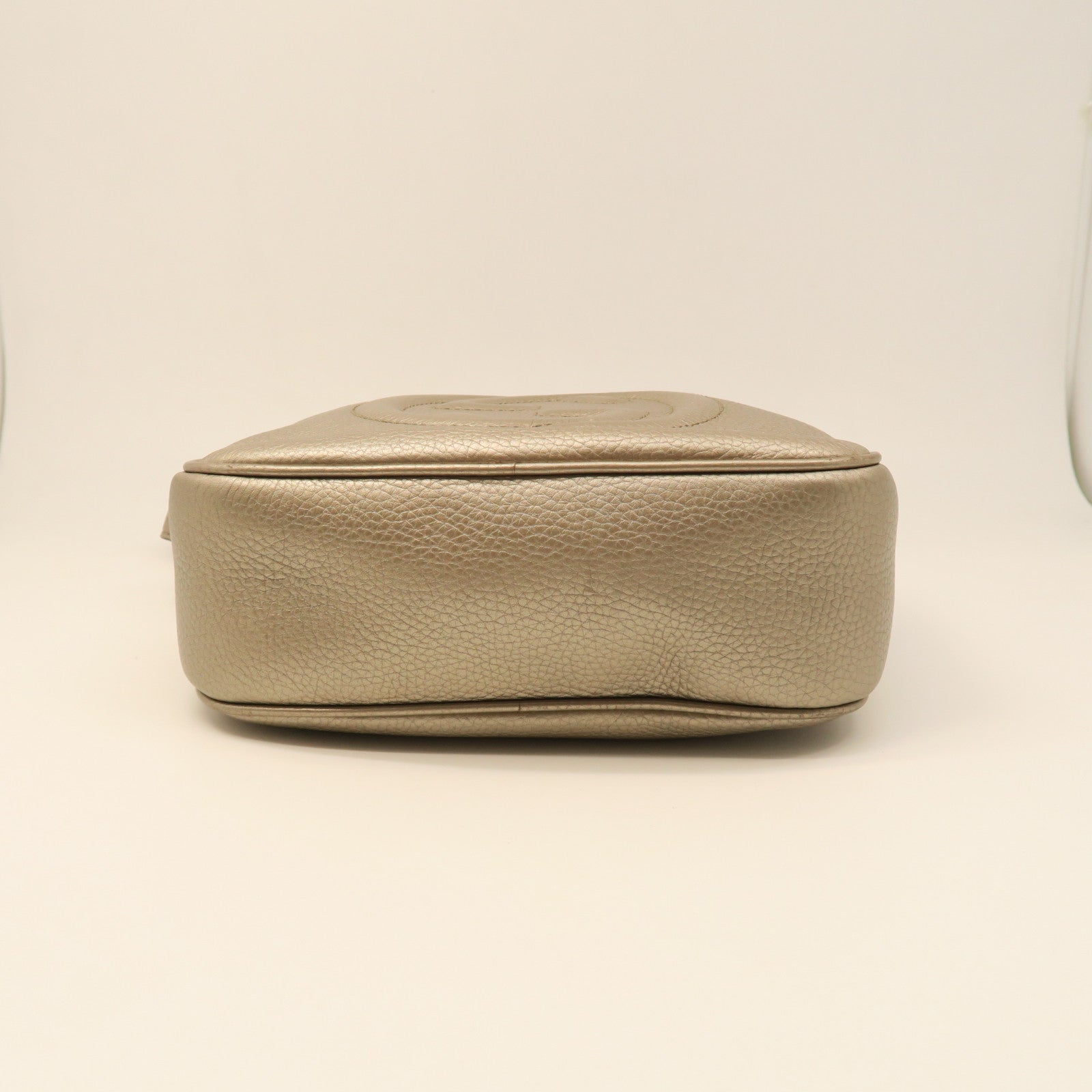 GUCCI 牛皮皮革Shoulder Bag金扣肩背袋金色