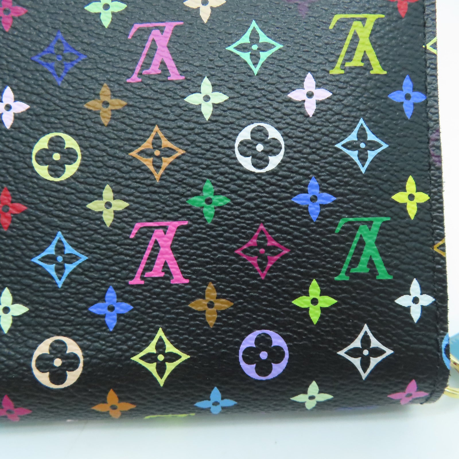 LOUIS VUITTON Monogram Multicolore Long Wallet金扣长钱包黑色/彩色