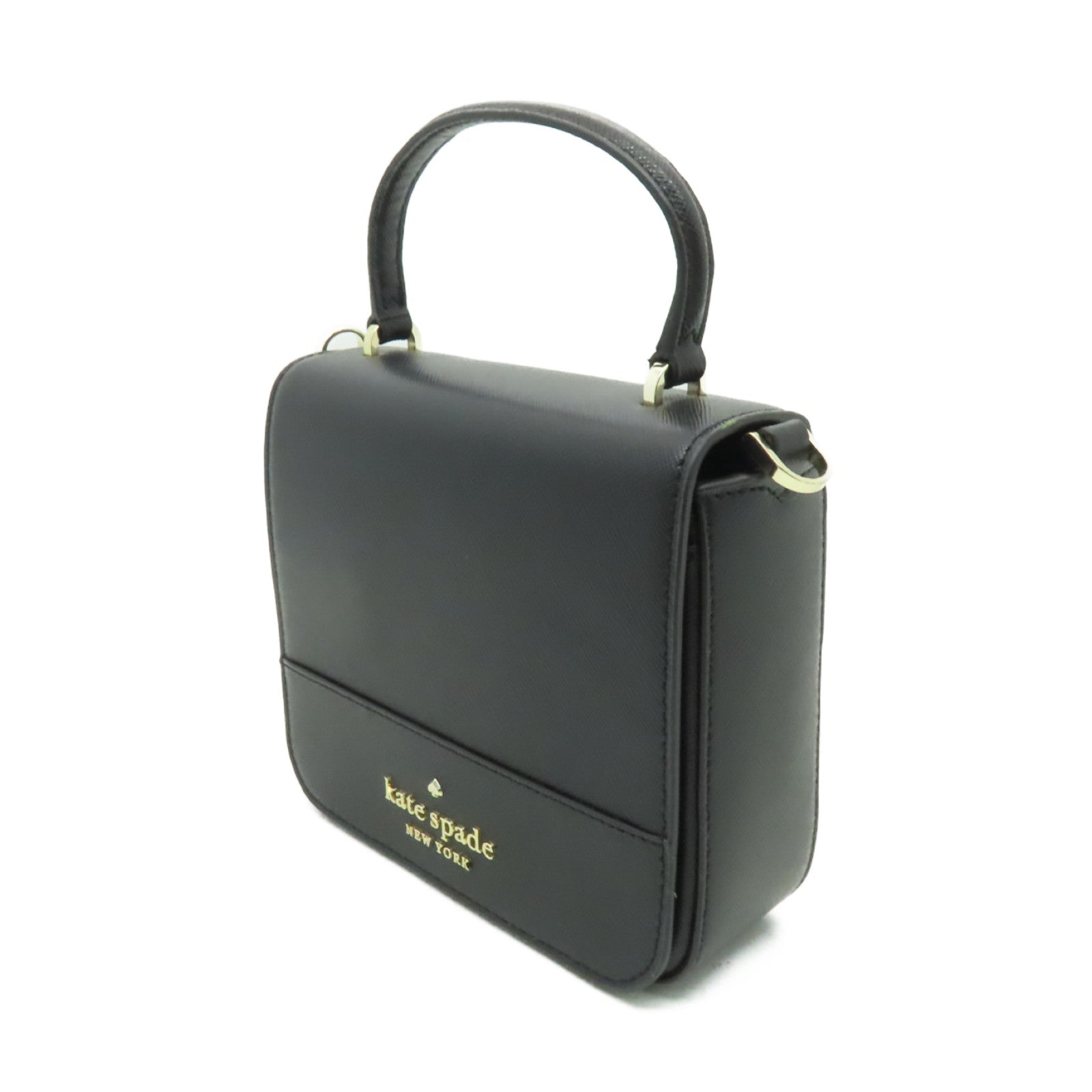 Kate Spade 牛皮皮革2way Shoulder Bag金扣手挽肩背兩用袋黒色