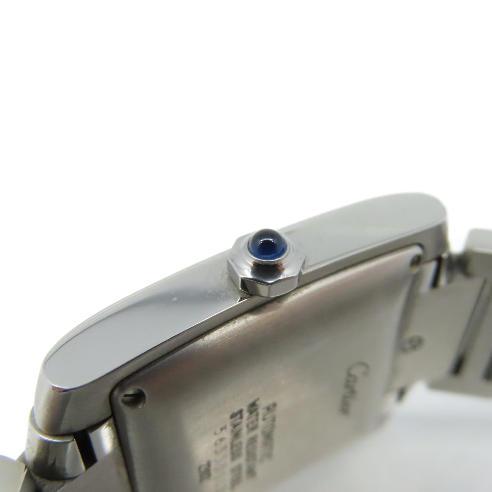 CARTIER Tank Francaise LM Watch不鏽鋼自動機芯手錶白色/銀色