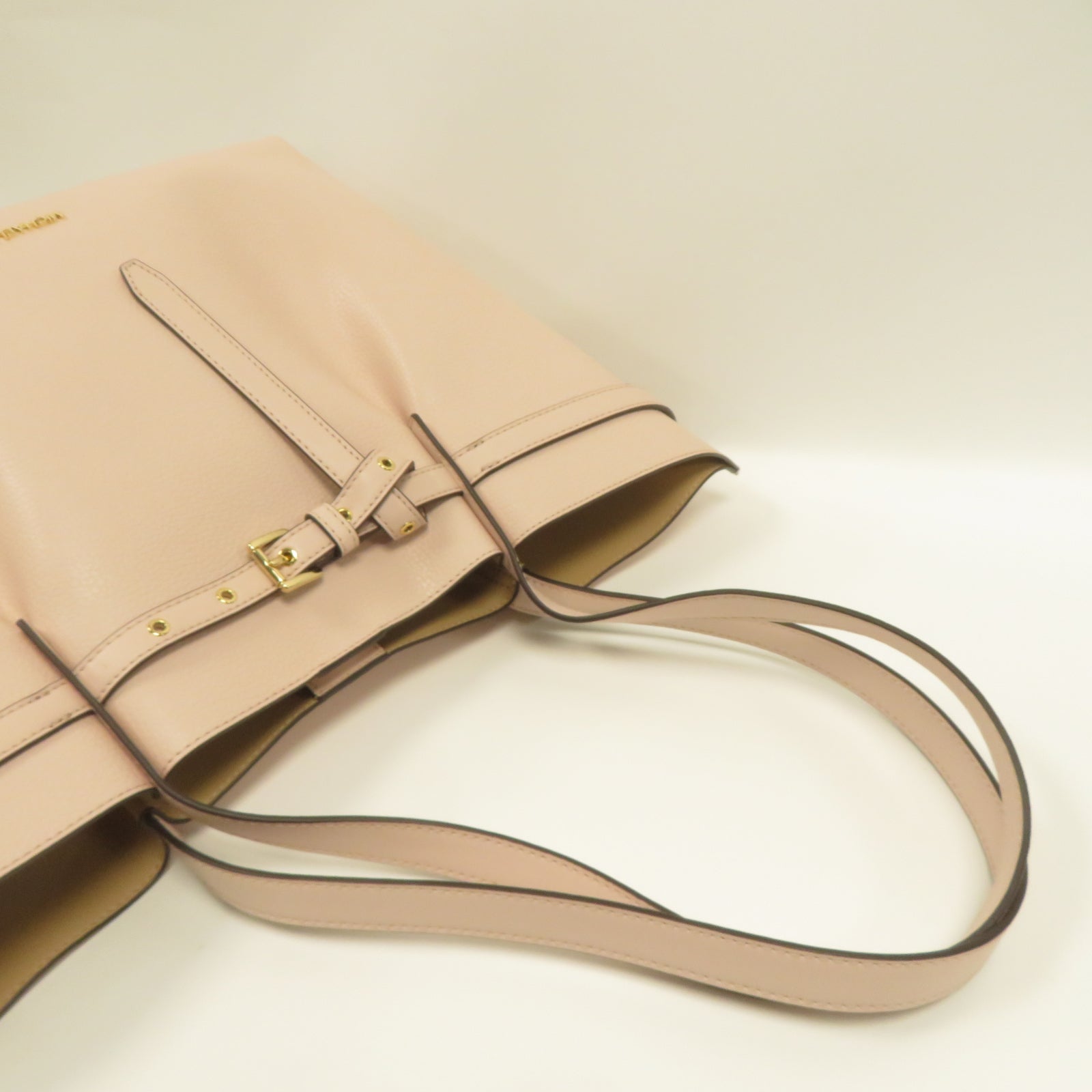 Michael Kors 牛皮皮革Tote Bag金扣肩背袋粉紅色