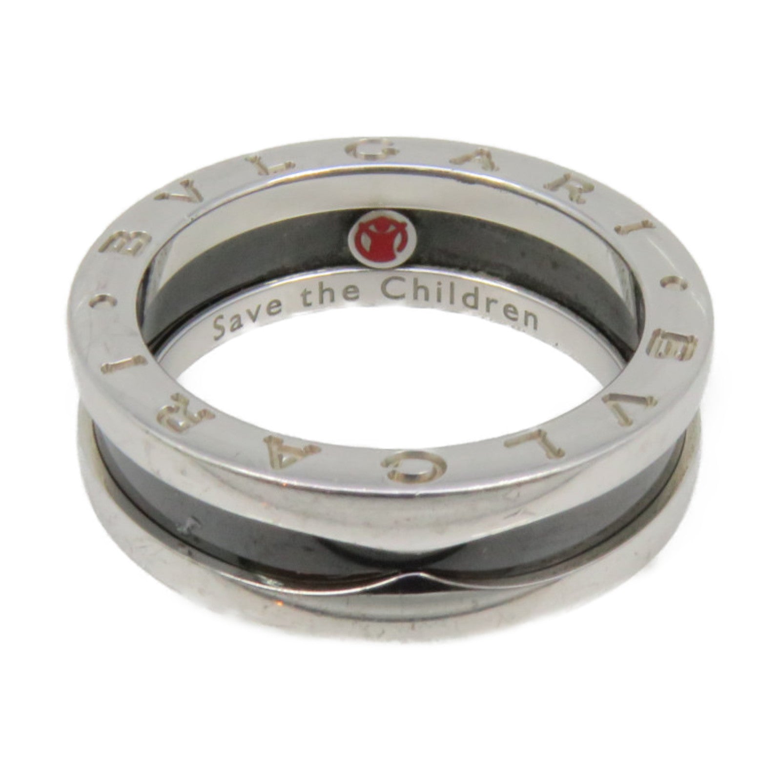 BVLGARI 925純銀/陶瓷Save The Children Ring戒指#56