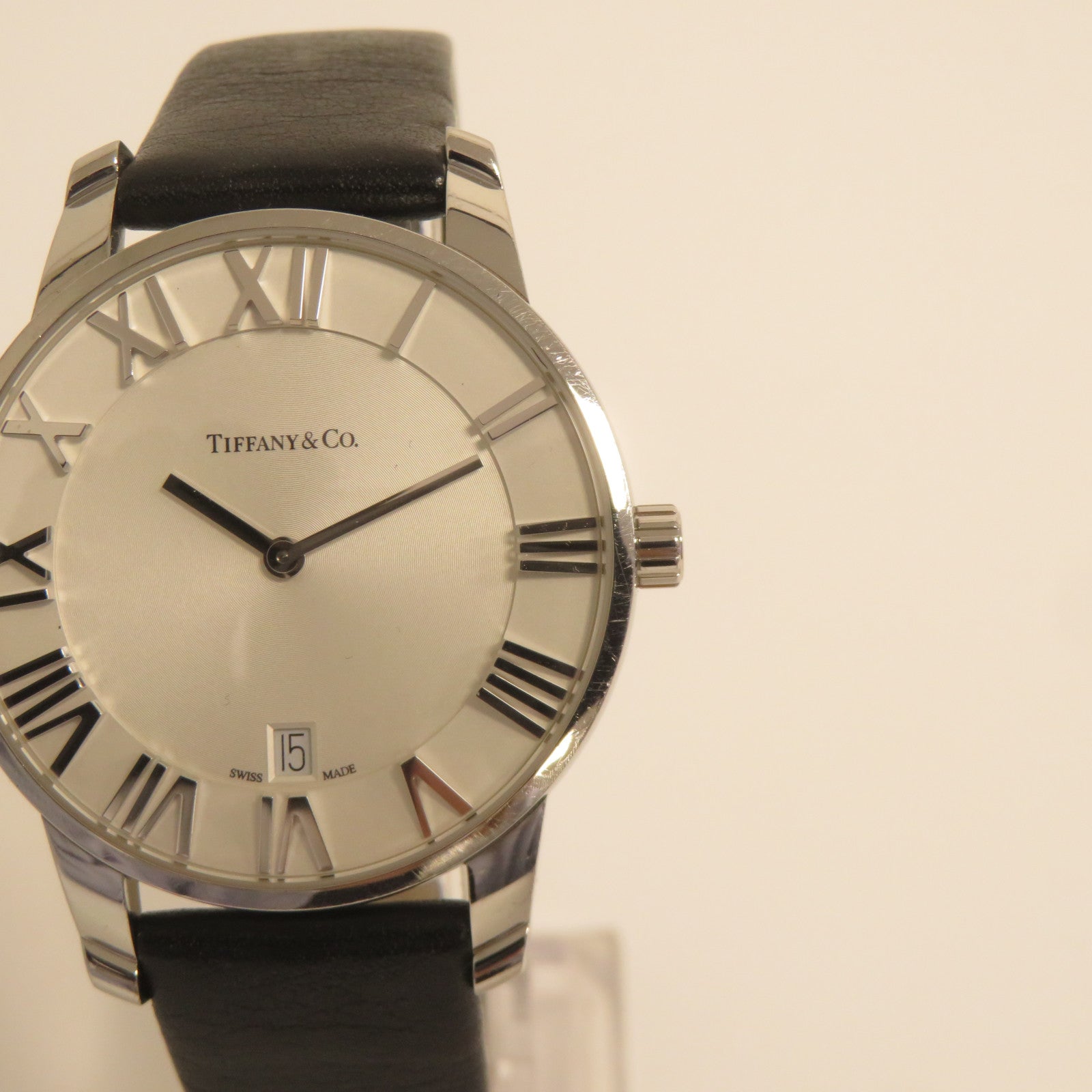 TIFFANY＆CO Atlas Watch不鏽鋼手錶石英機芯白色