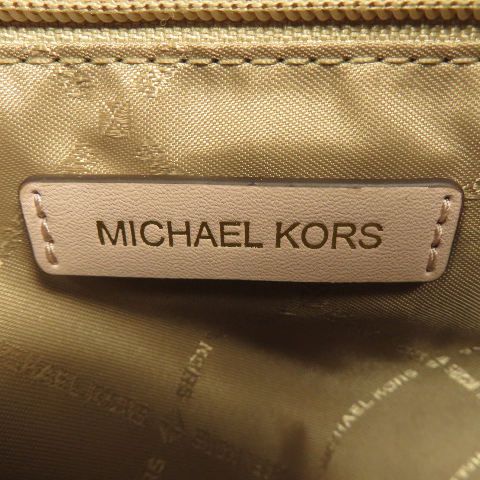 Michael Kors 牛皮皮革Tote Bag金扣肩背袋粉紅色