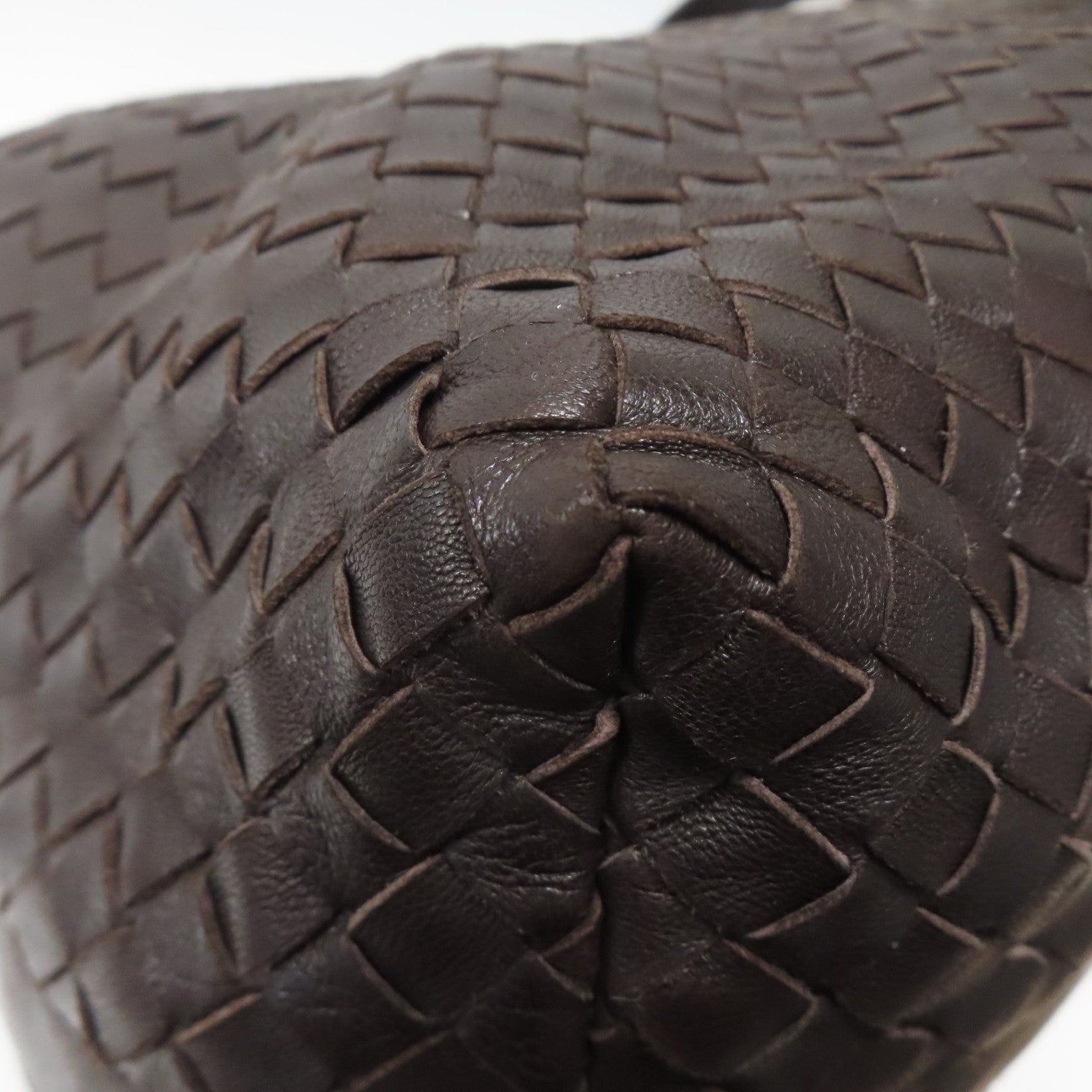 BOTTEGA VENETA 織紋皮革Shoulder Bag金扣肩背袋啡色