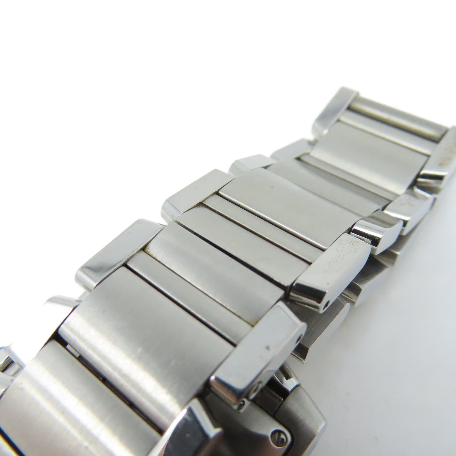 CARTIER Tank Francaise LM Watch不鏽鋼自動機芯手錶白色/銀色