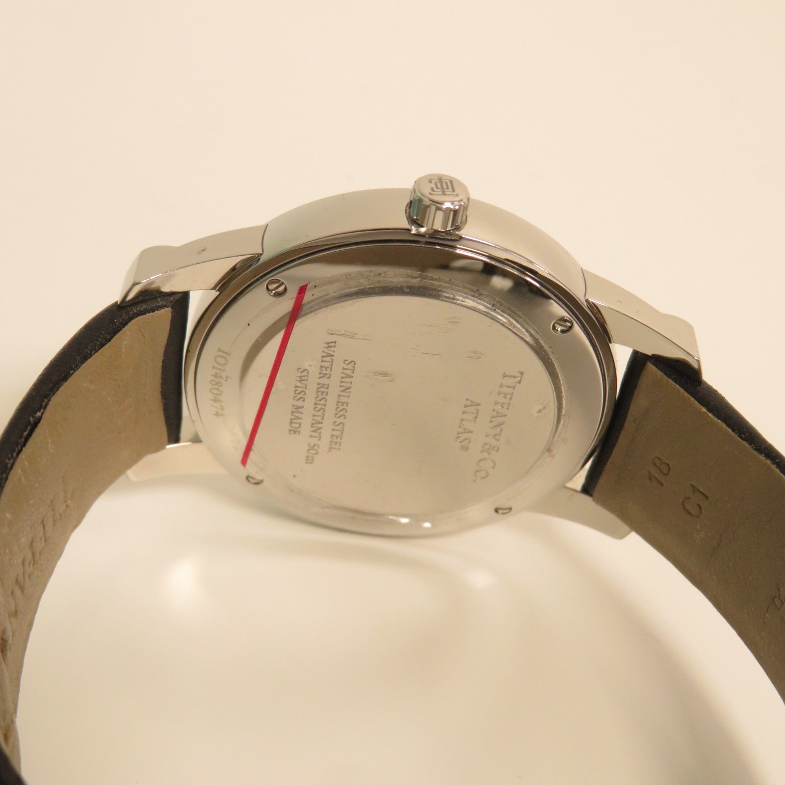 TIFFANY＆CO Atlas Watch不鏽鋼手錶石英機芯白色