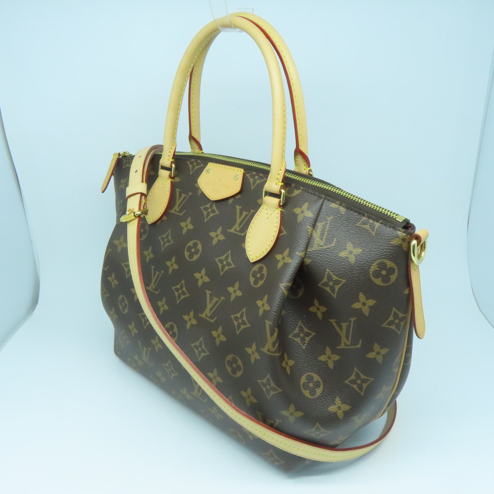 LOUIS VUITTON Monogram Turenne MM金扣手挽肩背兩用袋啡色