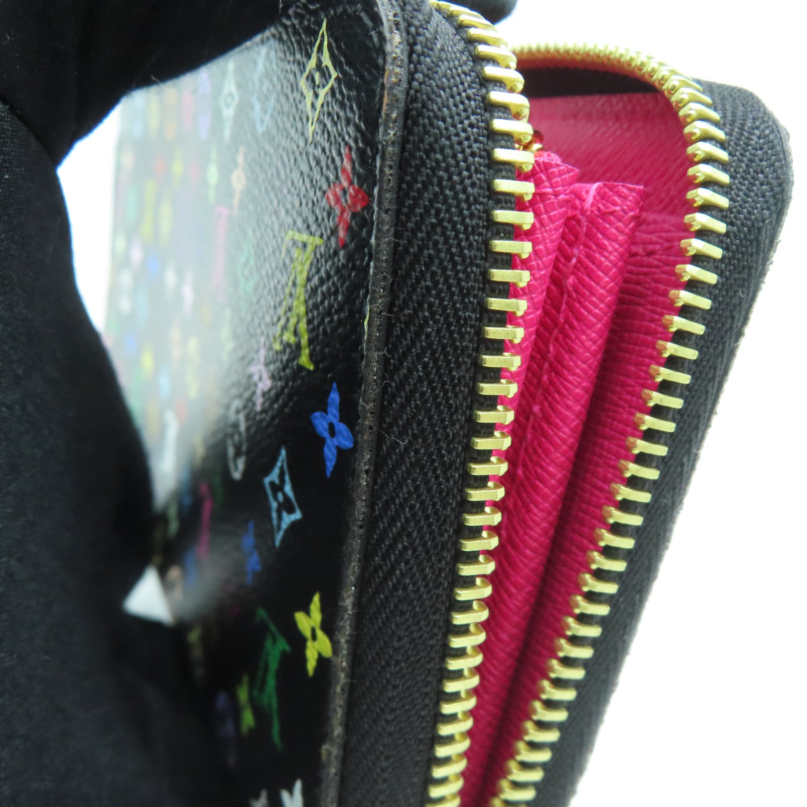 LOUIS VUITTON Monogram Multicolore Long Wallet gold buckle long