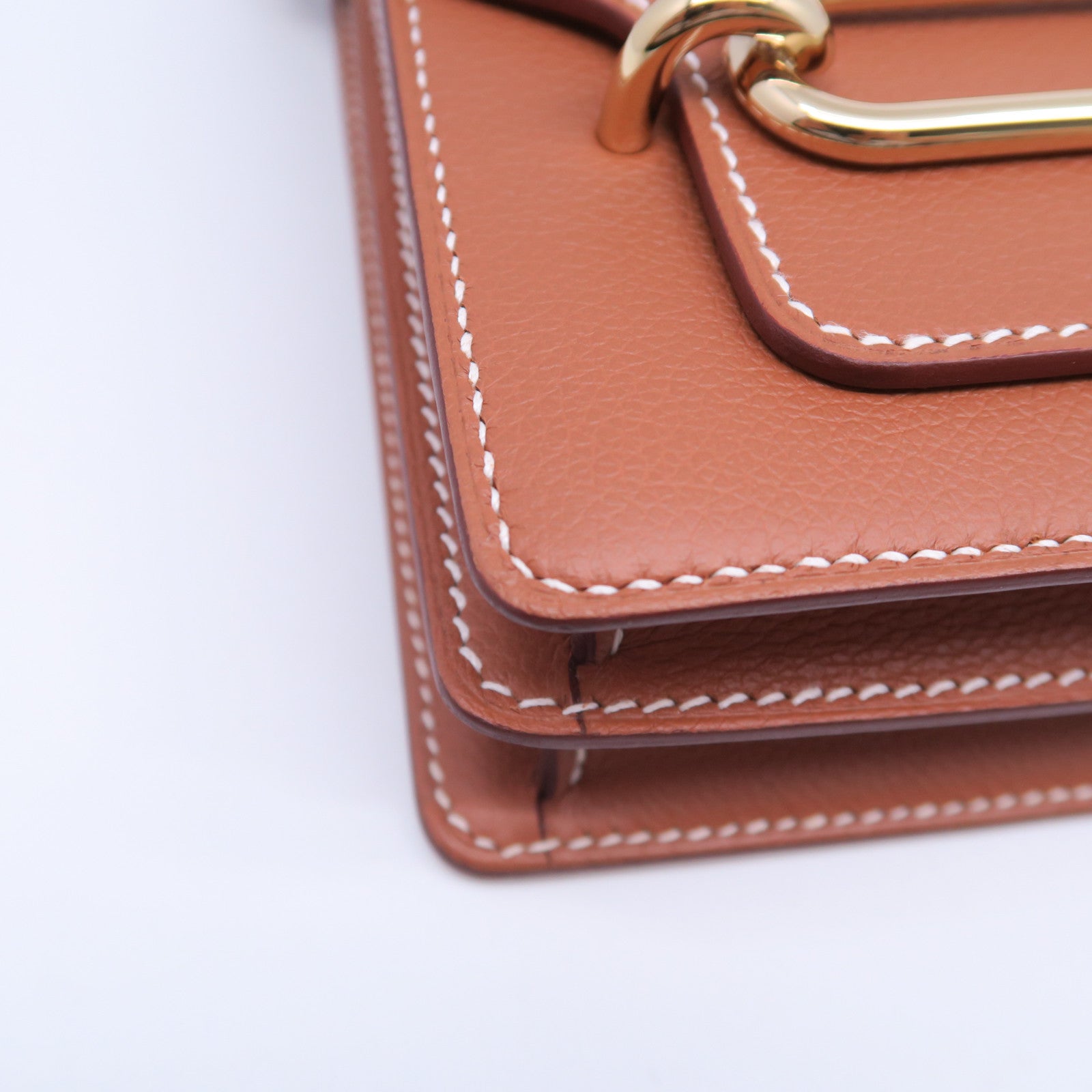 HERMES Evercolor皮革Mini Roulis金扣肩背袋啡色