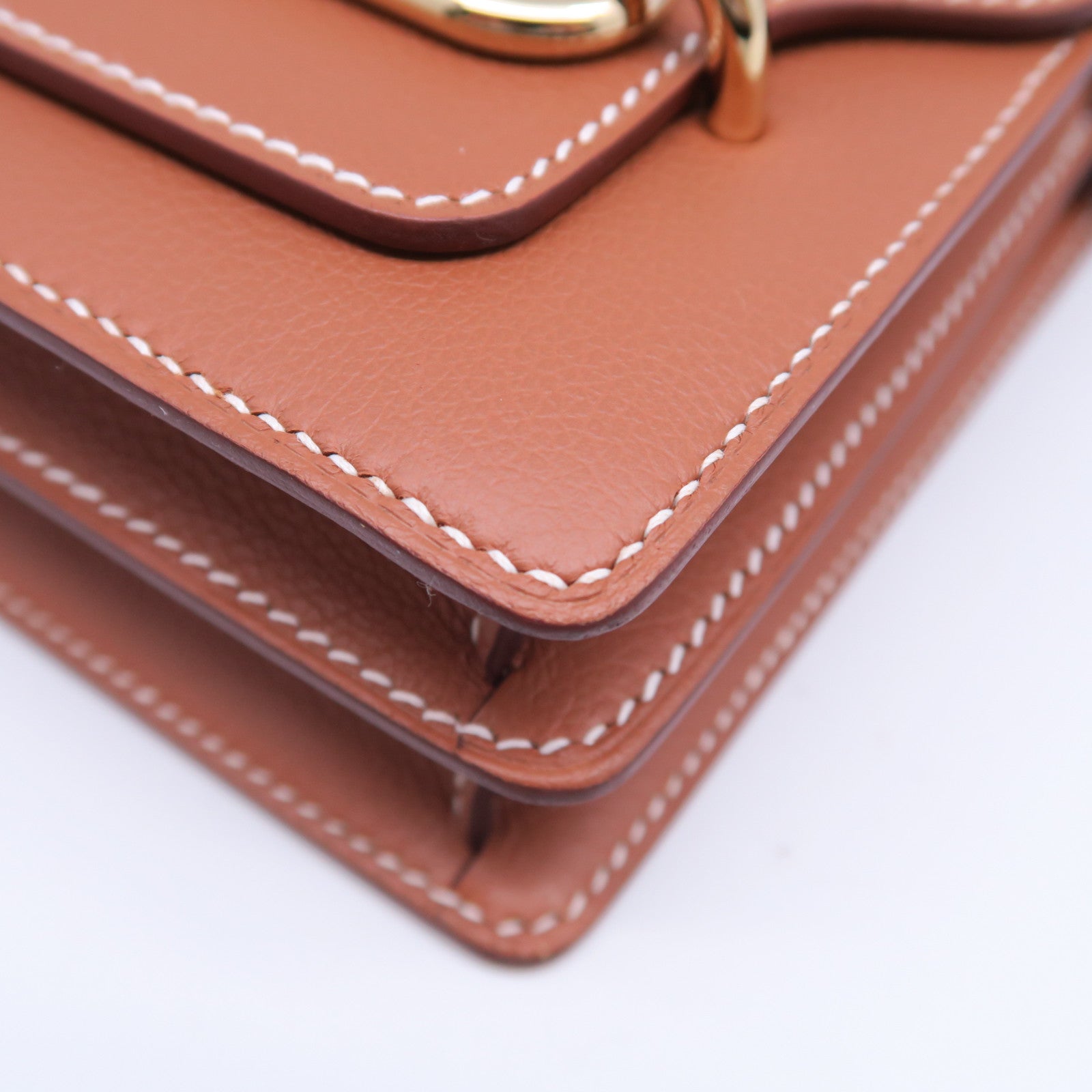 HERMES Evercolor皮革Mini Roulis金扣肩背袋啡色