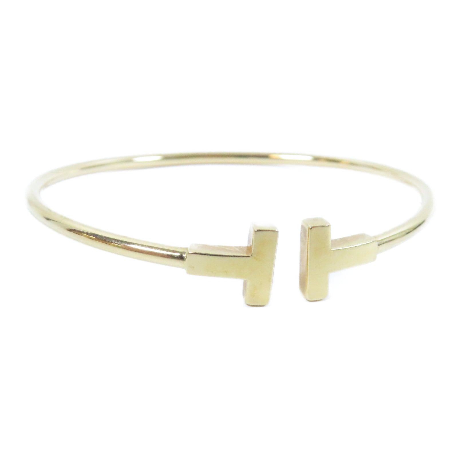 TIFFANY＆CO 18K黃金T Blaceret手鐲