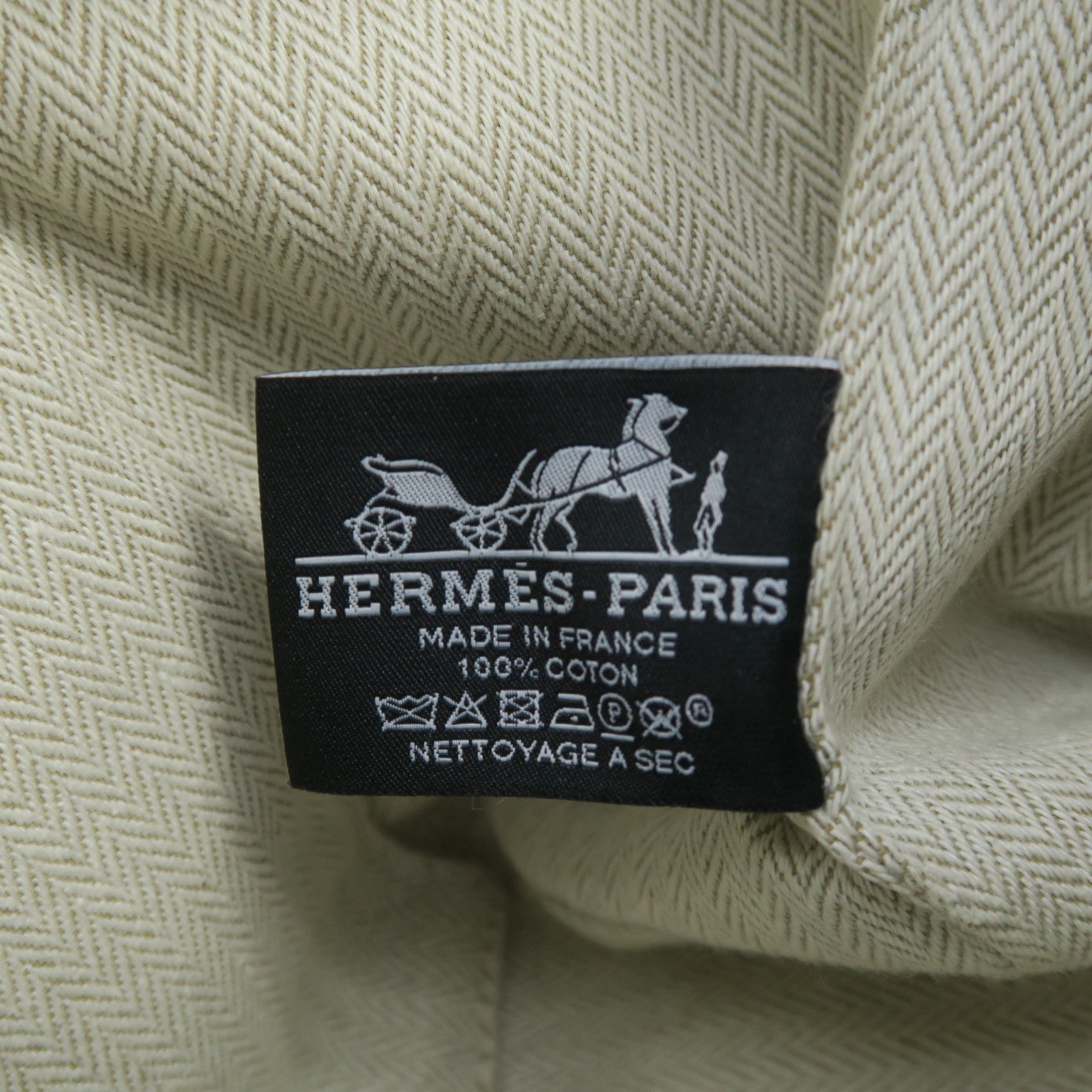 HERMES Canvas Bride A Brac GM Silver Button Handle Bag Blue/Green