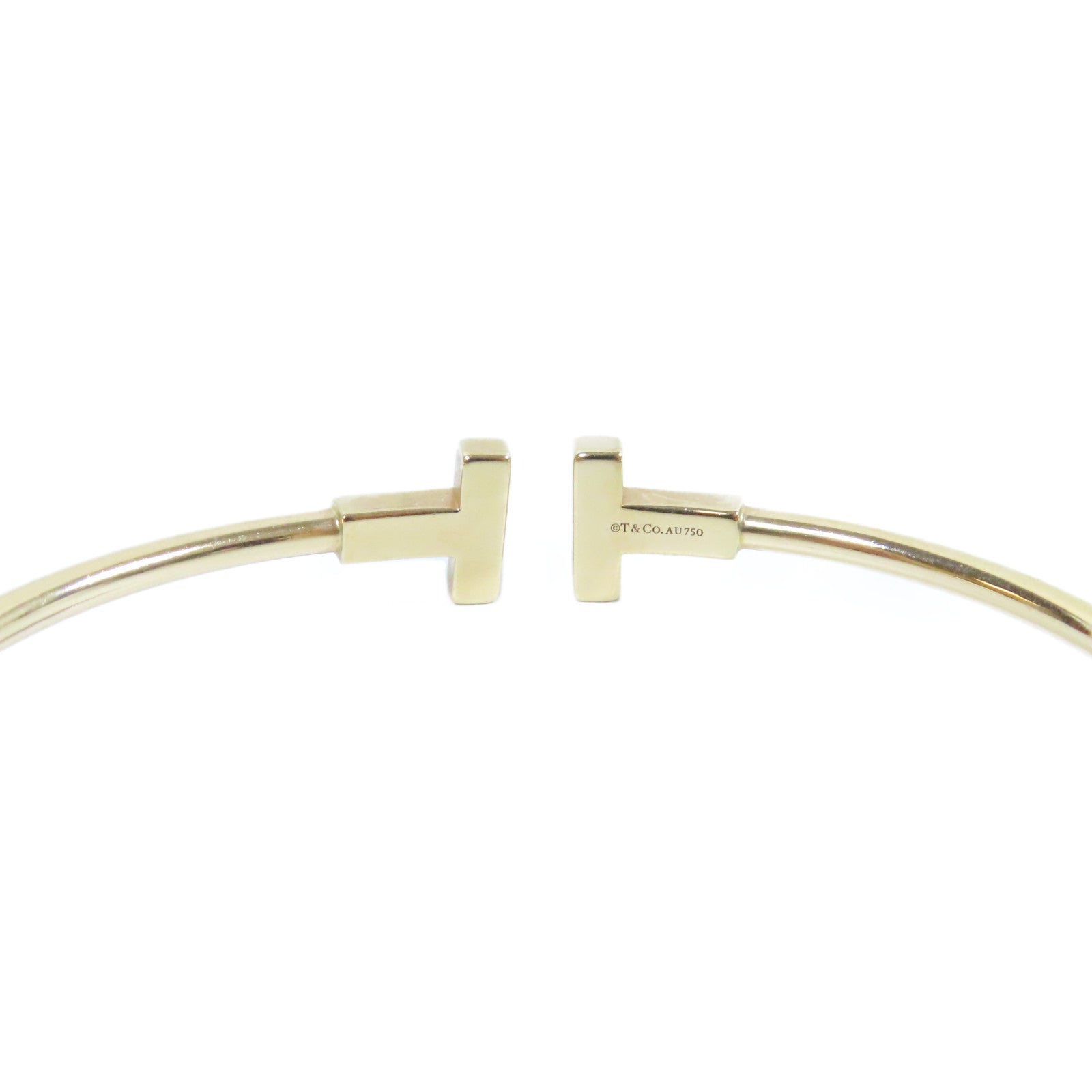 TIFFANY＆CO 18K黃金T Blaceret手鐲