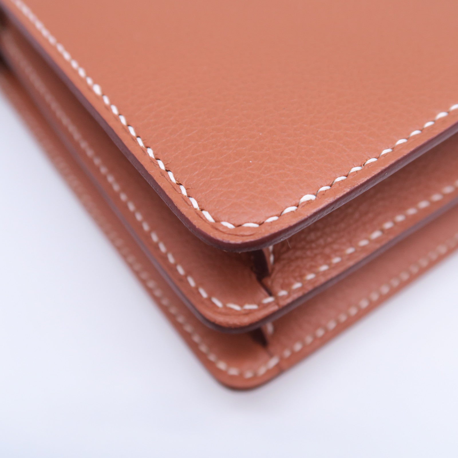 HERMES Evercolor皮革Mini Roulis金扣肩背袋啡色