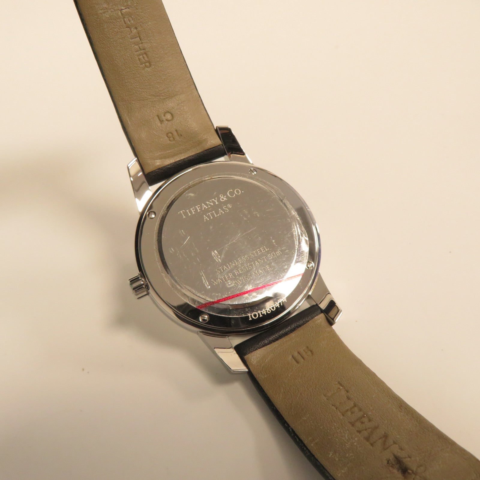 TIFFANY＆CO Atlas Watch不鏽鋼手錶石英機芯白色
