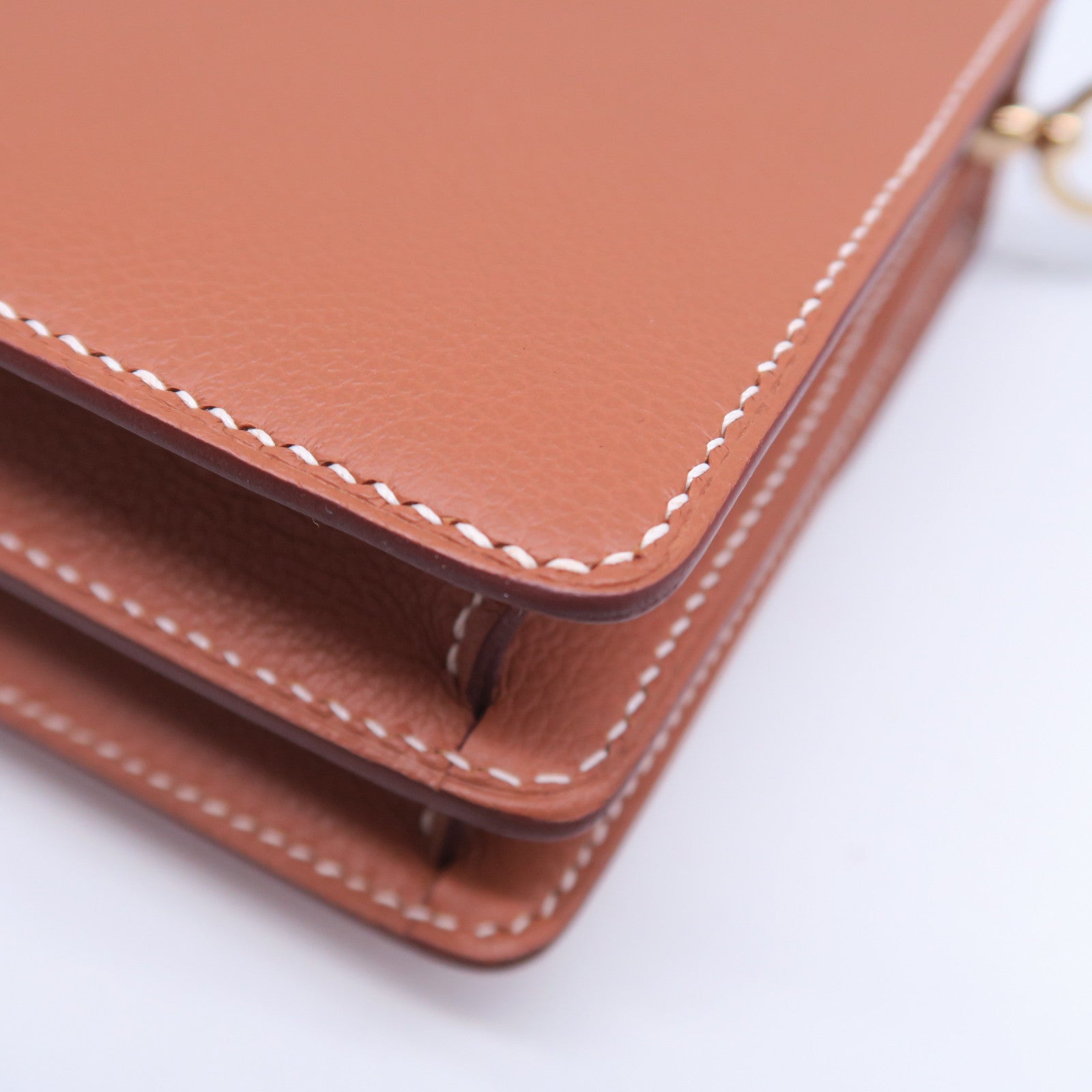 HERMES Evercolor皮革Mini Roulis金扣肩背袋啡色