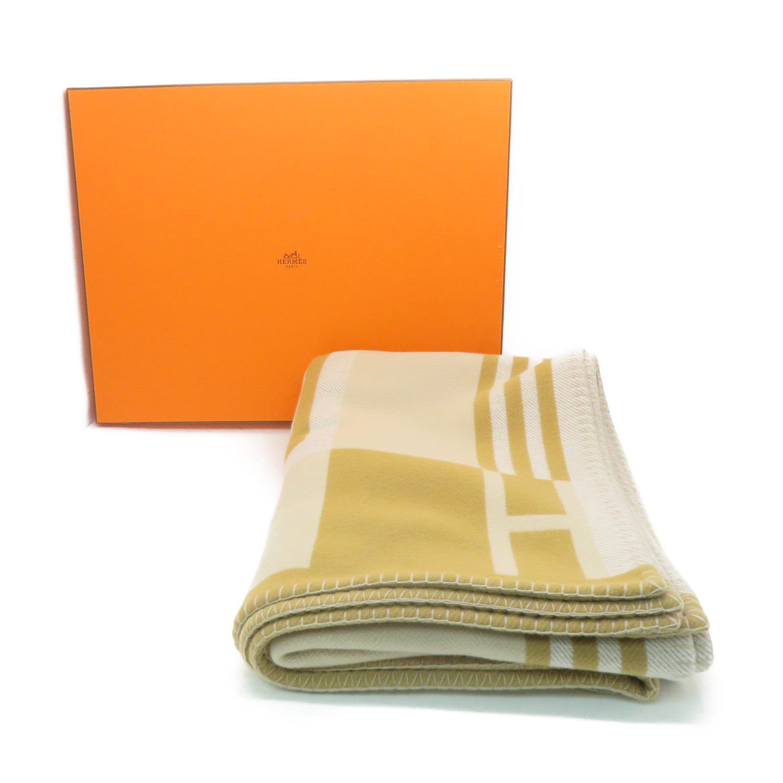 HERMES 羊毛/茄士咩Thaque Blanket毛毯啡色